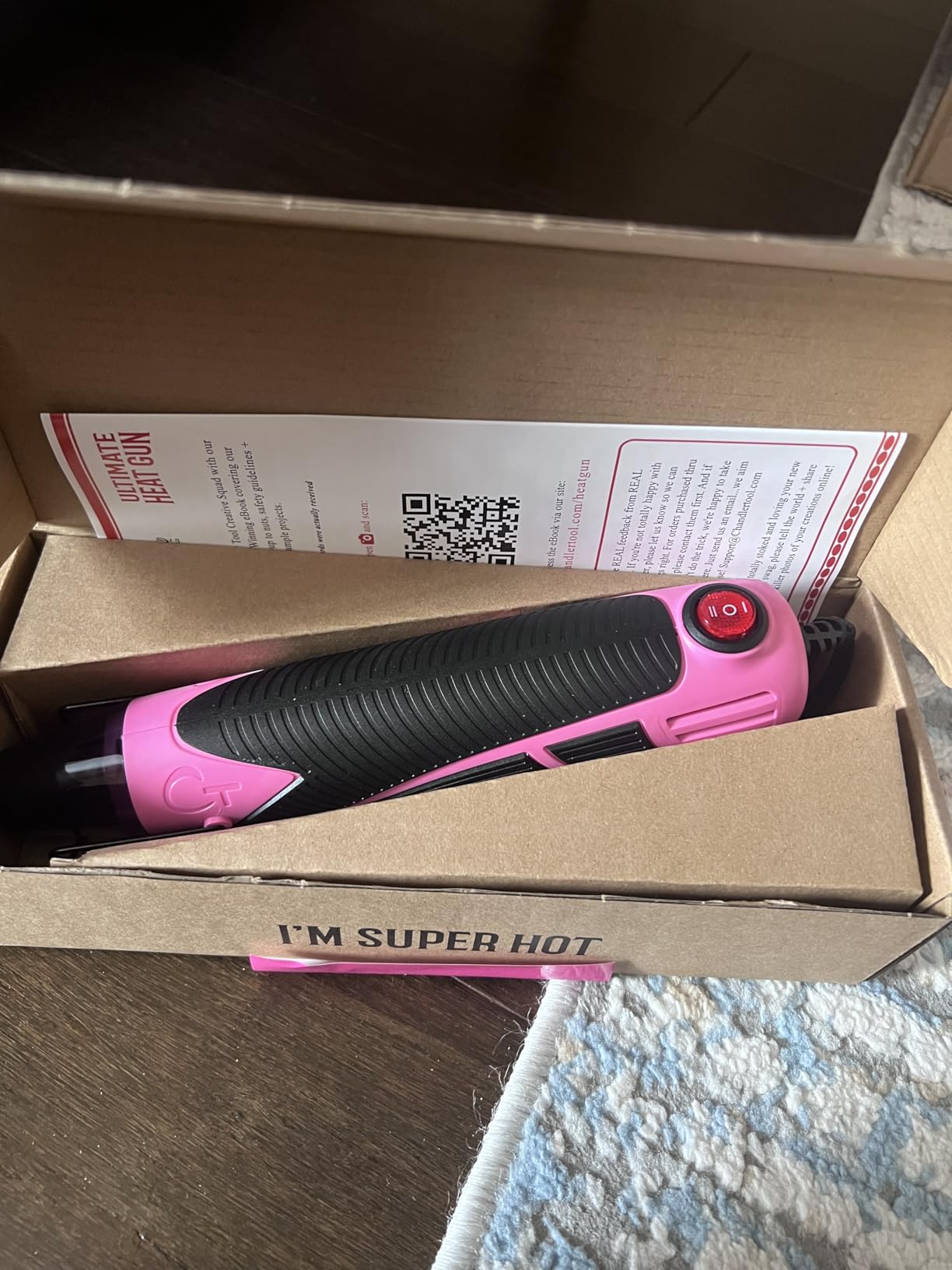 Heat Gun for Crafting, Mini Dual Temp Hot Air Gun Tool for Epoxy Resin, Shrink Wrapping, Vinyl Wrap, Embossing, Electronics, Candle Making, Sublimation, Phone Repair & DIY (Grey/Black) customer photo 1