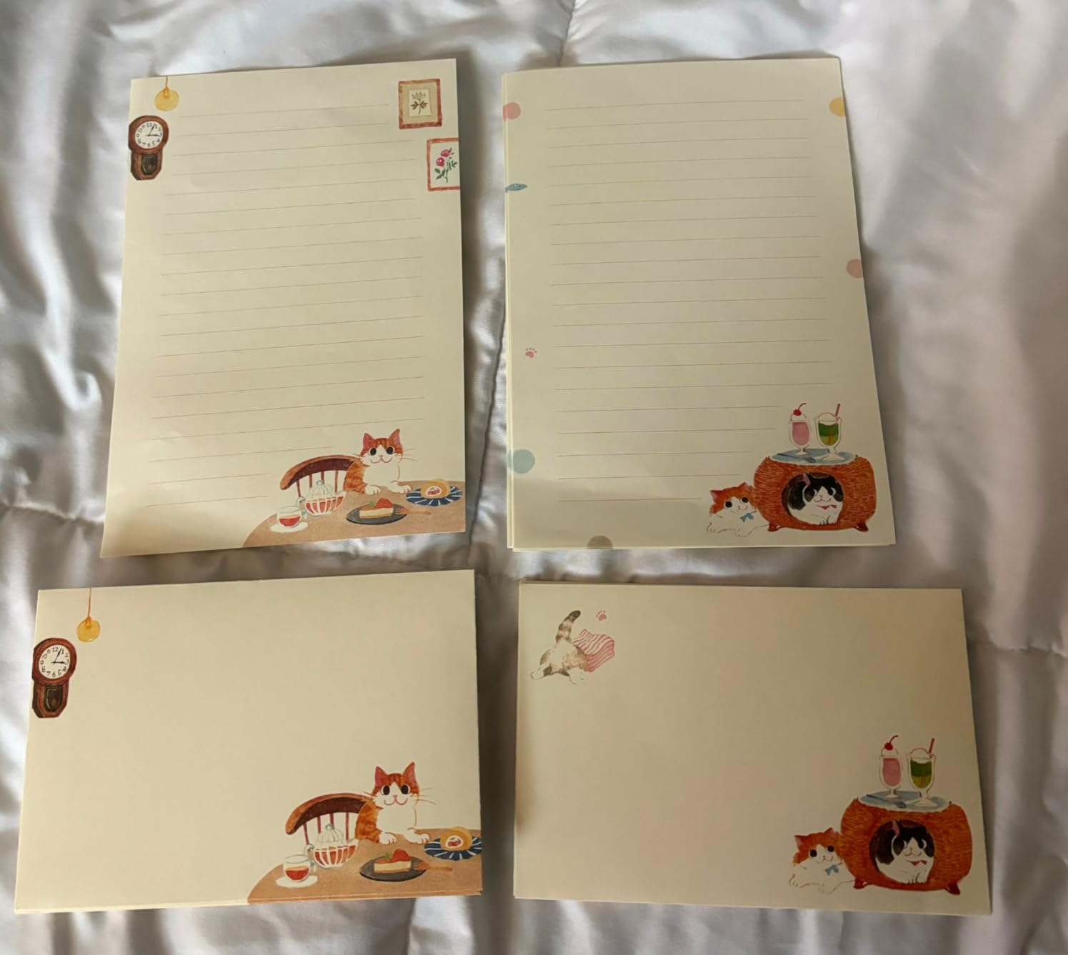 36 PCS Writing Paper and Envelopes Set, Warm Cute Cat Themed Stationary Set Design for Invitations Gift Decorations Holiday Party, 24 Lined Stationery Paper with 12 Envelops customer photo 1
