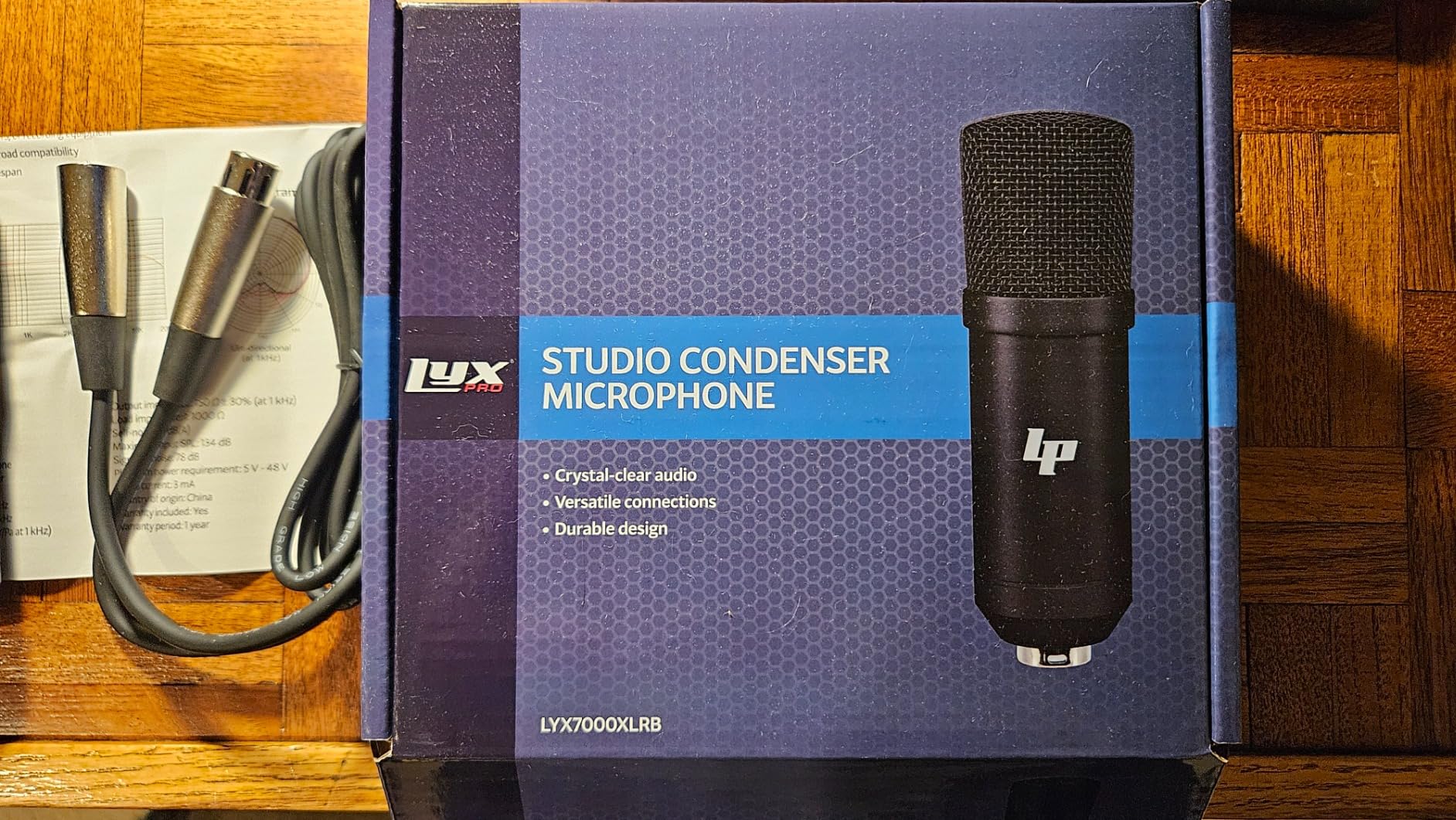 LyxJam 2x2 USB Audio Interface Recording Bundle w/ Cardioid Condenser Mic, Studio Headphones, Shockmount, XLR Cable, Waveform OEM Software, 24-bit/192 kHz Music, Podcast, Voiceover & Streaming Kit customer photo 1