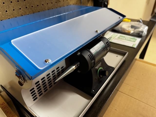 800W Jewelry Polishing Machine, Bench Buffer Polisher, 110V Variable Speed with Dust Collector, Exhaust Fan Blower, Work Light and Motor Housing customer photo 1