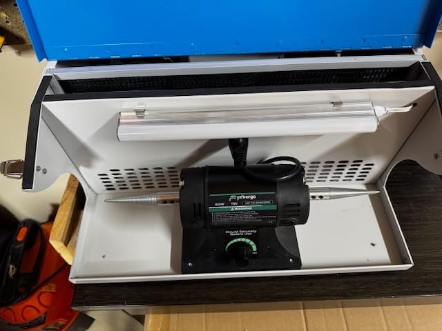 800W Jewelry Polishing Machine, Bench Buffer Polisher, 110V Variable Speed with Dust Collector, Exhaust Fan Blower, Work Light and Motor Housing customer photo 4