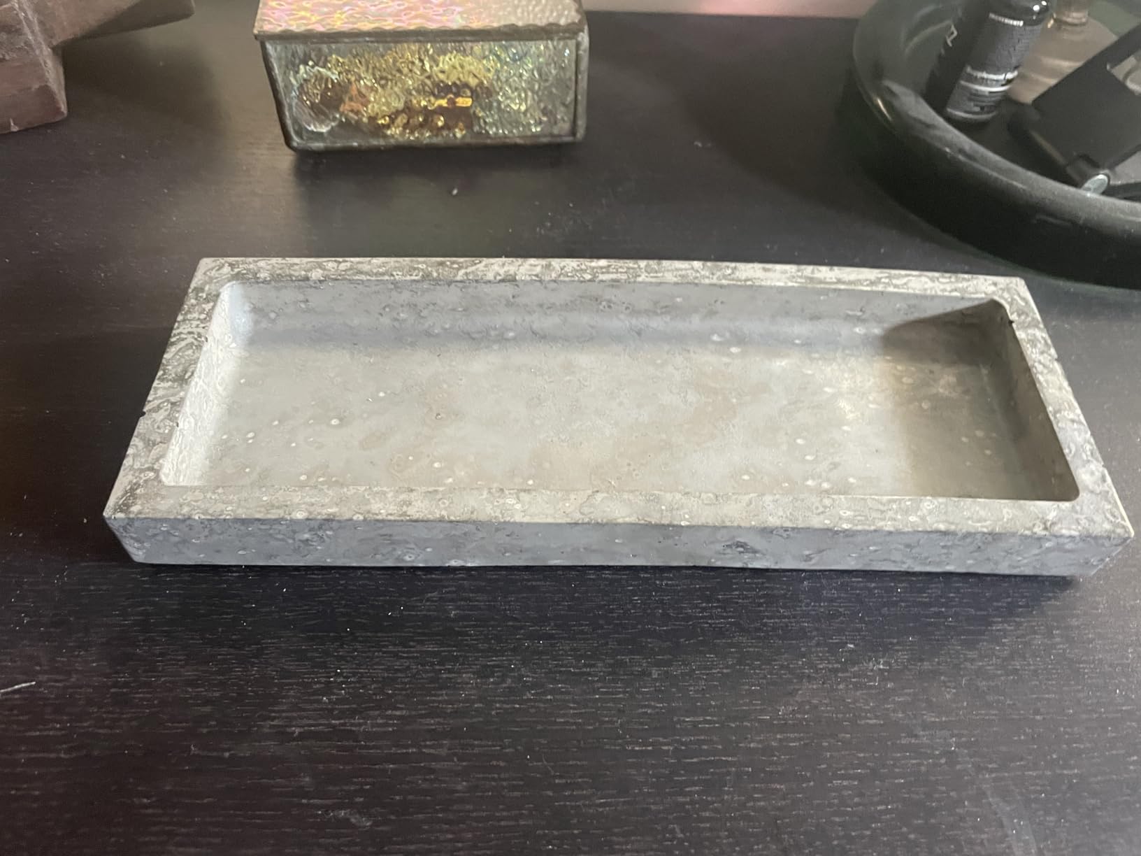 Wehous Large Rectangular Tray Mold with Edges, 12.3in Concrete Storage Container, Big Plate Candle Holder Silicone Molds for Epoxy Resin, DIY Cement Plaster Art Craft Home Decor customer photo 1
