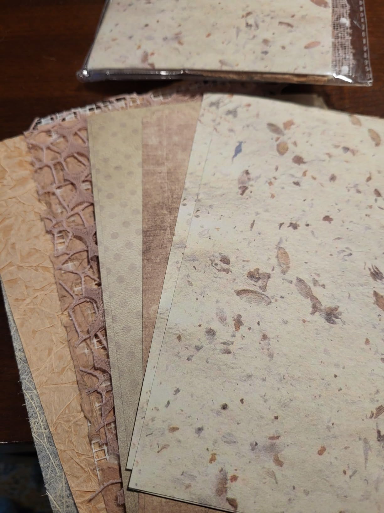 Textured Scrapbook Paper Mesh Fabric - Junk Journal Supplies Assorted Set 51 Sheets customer photo 1