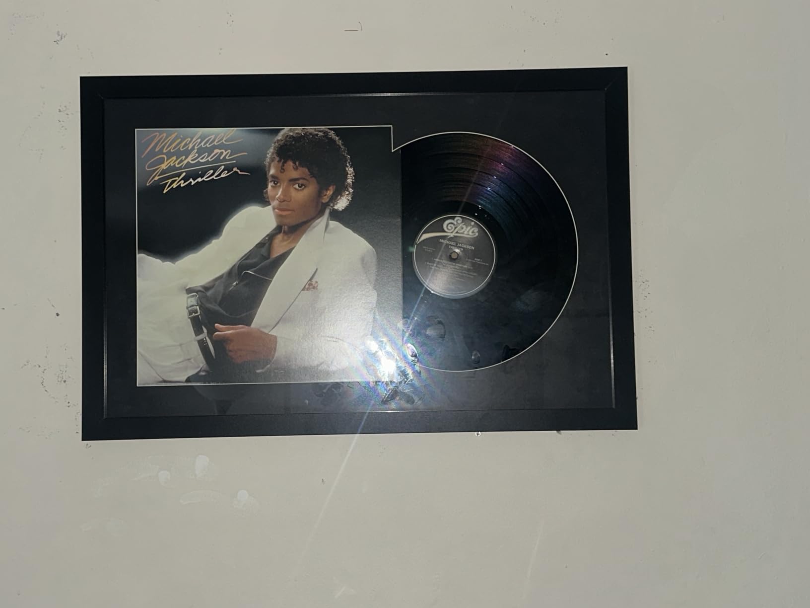 ccdcc 16.5x25 Vinyl Record Display Frame 1 Pack, Black Wooden Album Record Frame with Mats and Tempered Glass Cover for 12 By 12 Inch LP Record Cover customer photo 2