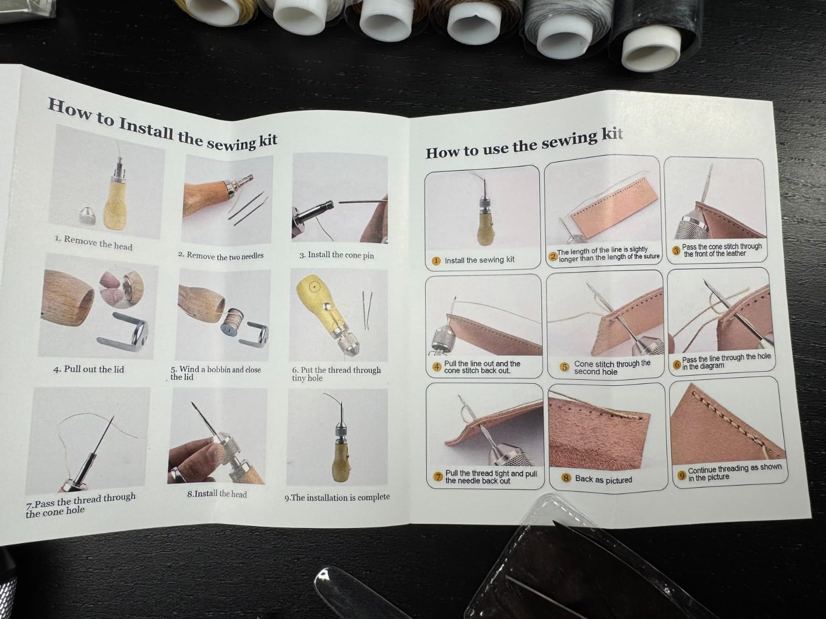 Sewing Awl Kit, Stitching Leather Sewing Thread, Waxed Thread Kit customer photo 1