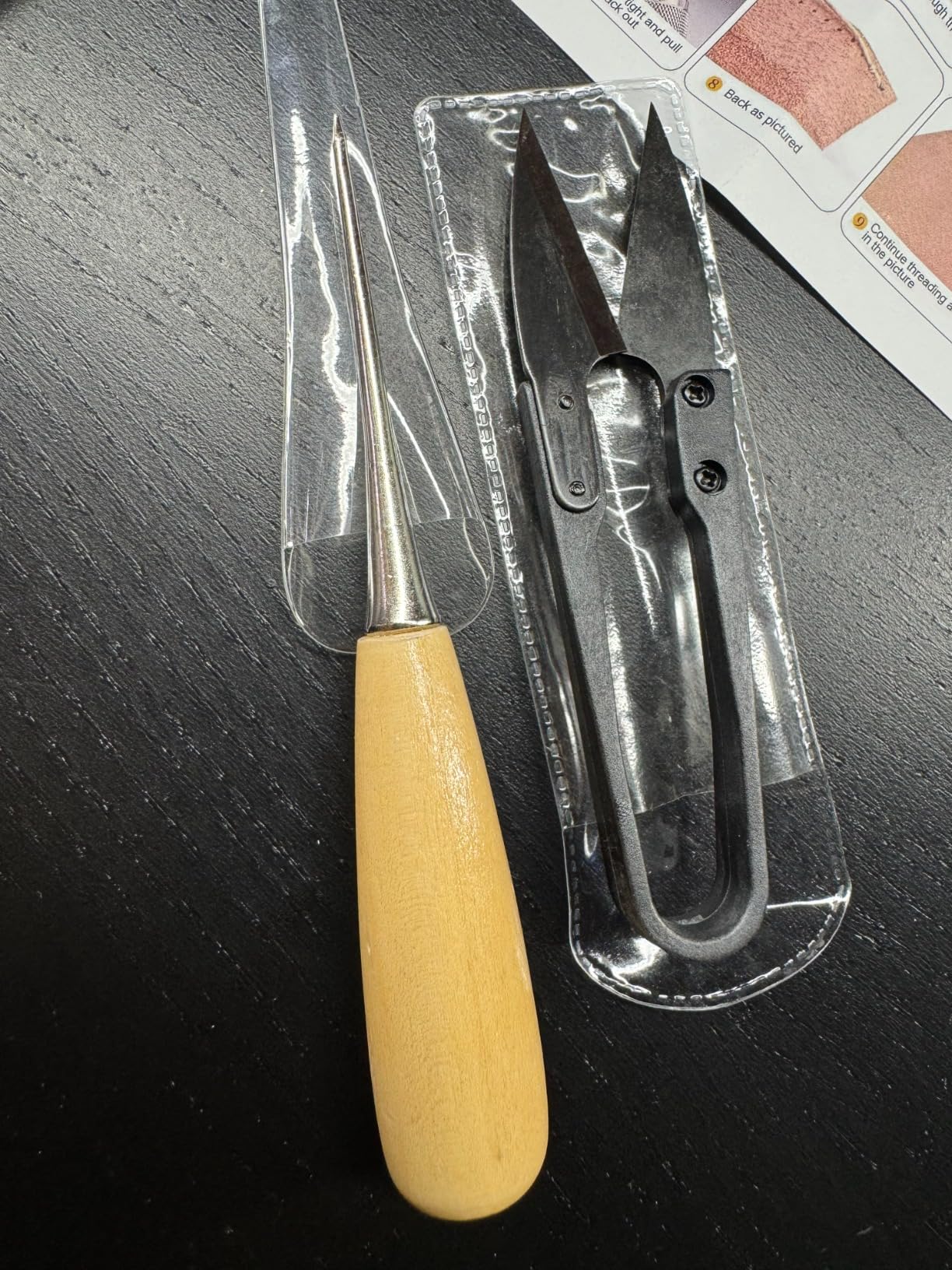 Sewing Awl Kit, Stitching Leather Sewing Thread, Waxed Thread Kit customer photo 2