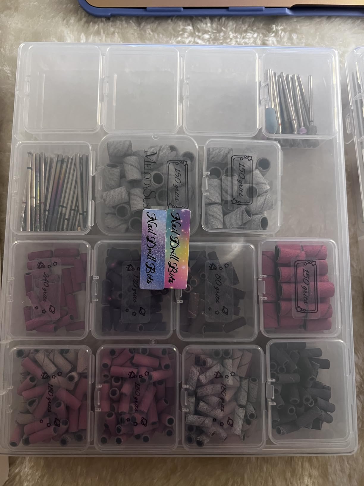 ZIIYAN Bead Storage Containers - 64 Clear Plastic Bead Organizer Boxes with Hinged Lid, Craft Organizers and Storage for Diamond Painting Art, Small Parts, Jewelry Charms customer photo 1