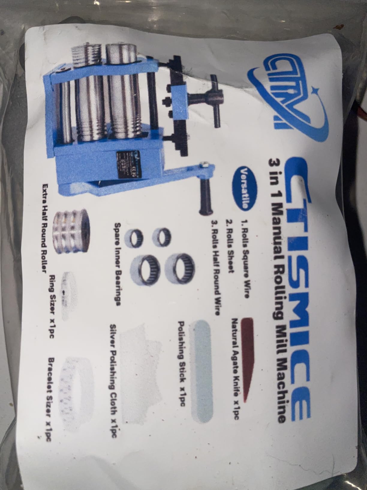 CTISMICE Rolling Mill for Pressing Sheet and Half Round Wire | Manual Flat Roller Mill Machine for Reducing Thickness of Metal Sheet Wires and Printing Embossing Patterns Textures customer photo 2