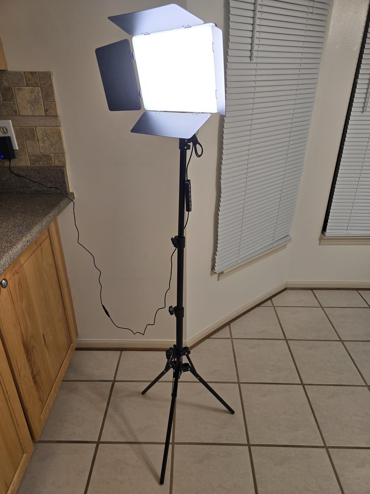 LED Video Lighting Kit with Barn Door, Kewaiaa Bi-Color Studio Lights with Tripod Stand, 3000Lux 2500k-8500k Photography Light for Video Recording/Filming/Live Streaming/YouTube/Photoshoot Shooting customer photo 2