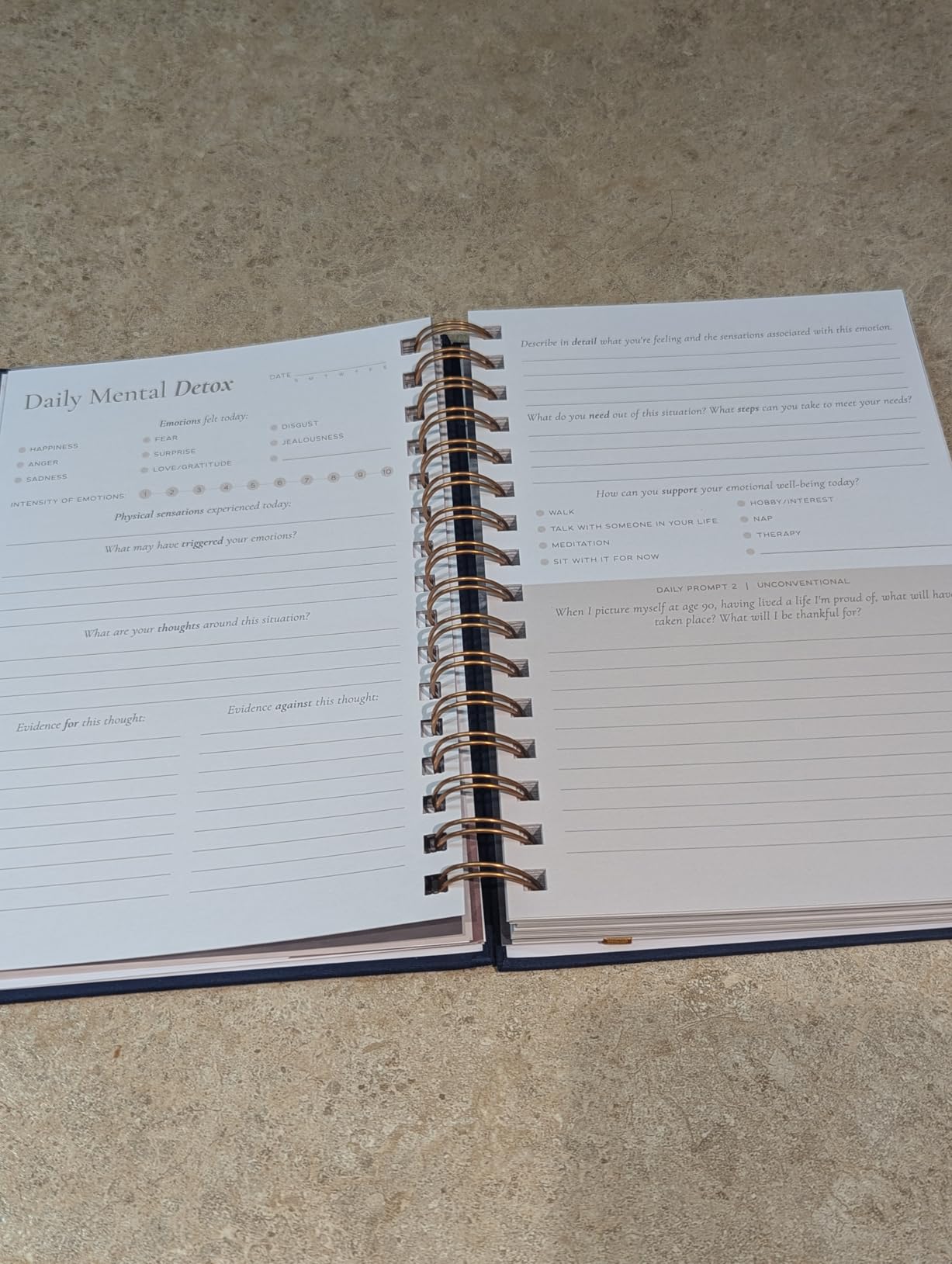 Mental Health Journal for Anxiety, Stress & Depression, Mood & Trigger Tracker, CBT & Pattern Recognition, 84 Day Guided Daily Prompts & Reflection Journal for Men & Women | Growthedge customer photo 1