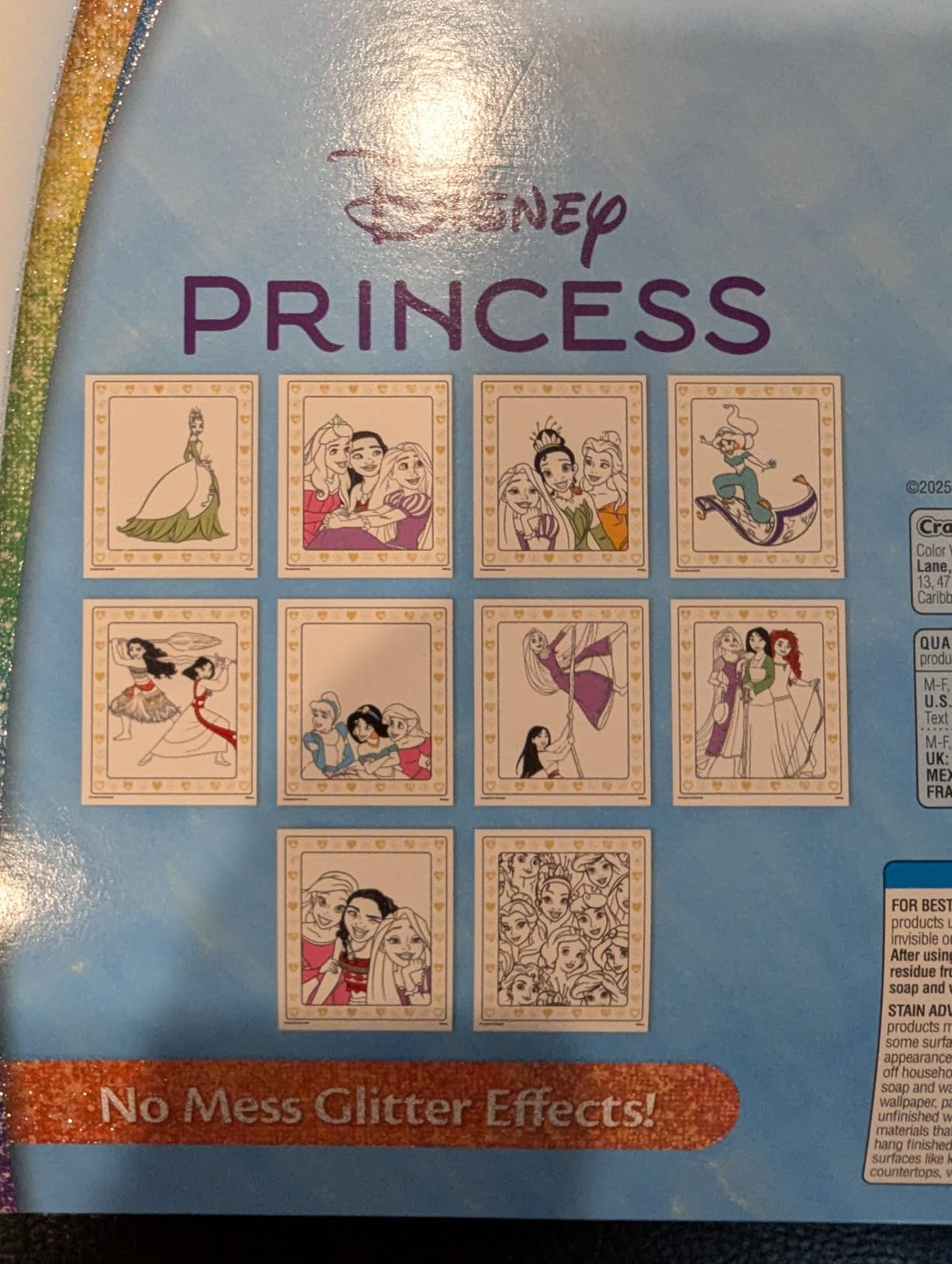 Color Wonder Disney Princess Glitter Coloring Pages & Mess-Free Markers, Coloring Set for Toddlers 3+ customer photo 2