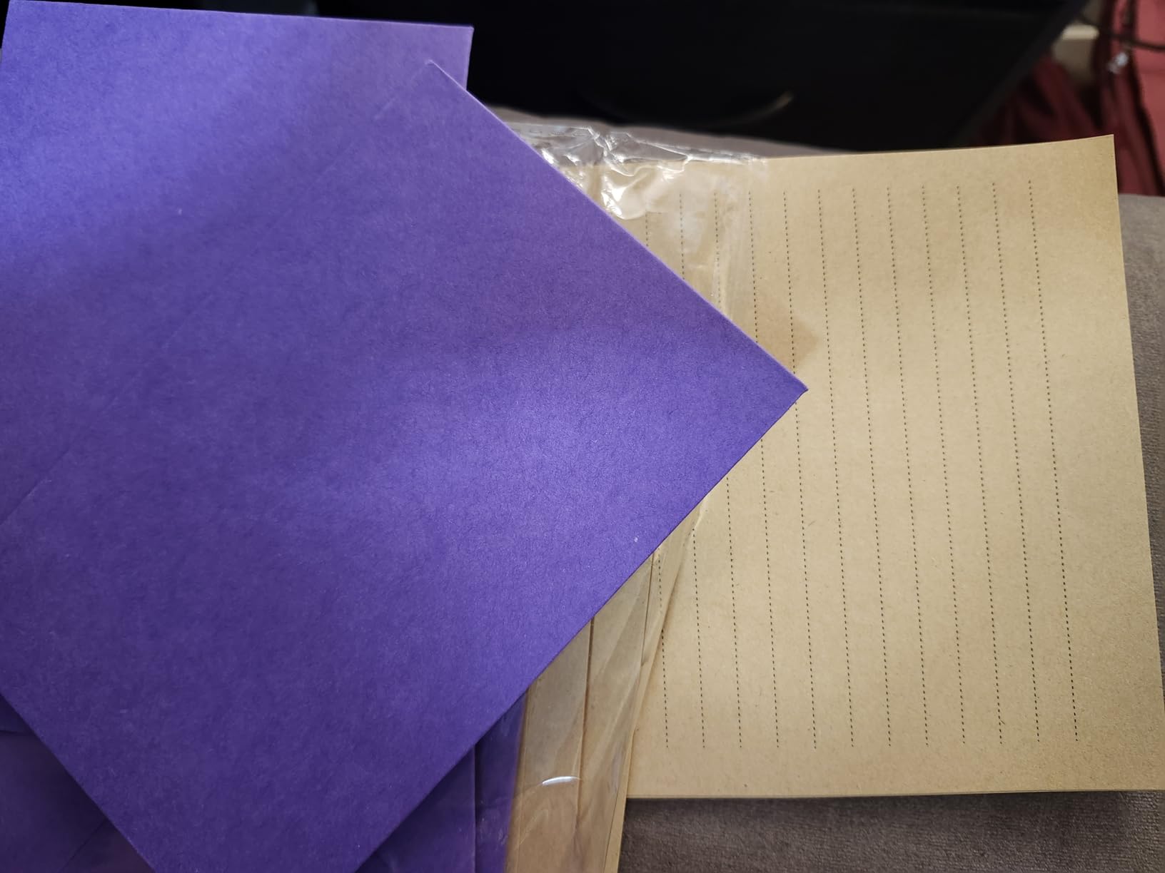 Tuhangcc Premium Velvet-Touch Stationery Set - Unique Design with 24 Writing Sheets, 12 Envelopes (4x6) - Elegant Writing Kit for Love Letters & Party Invitations customer photo 1