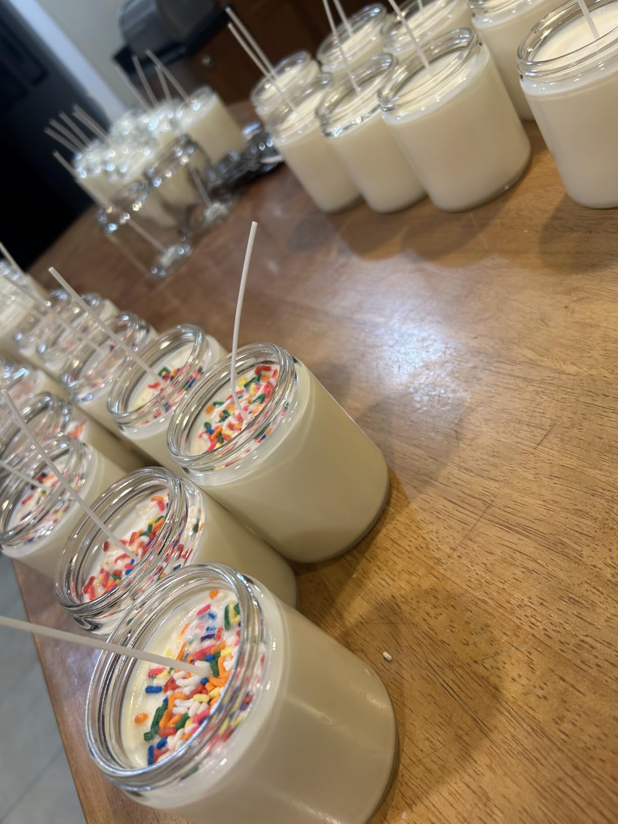 KEYWING 8oz Glass Candle Jars with Metal Lids, 30PCS Clear Candle Container customer photo 1