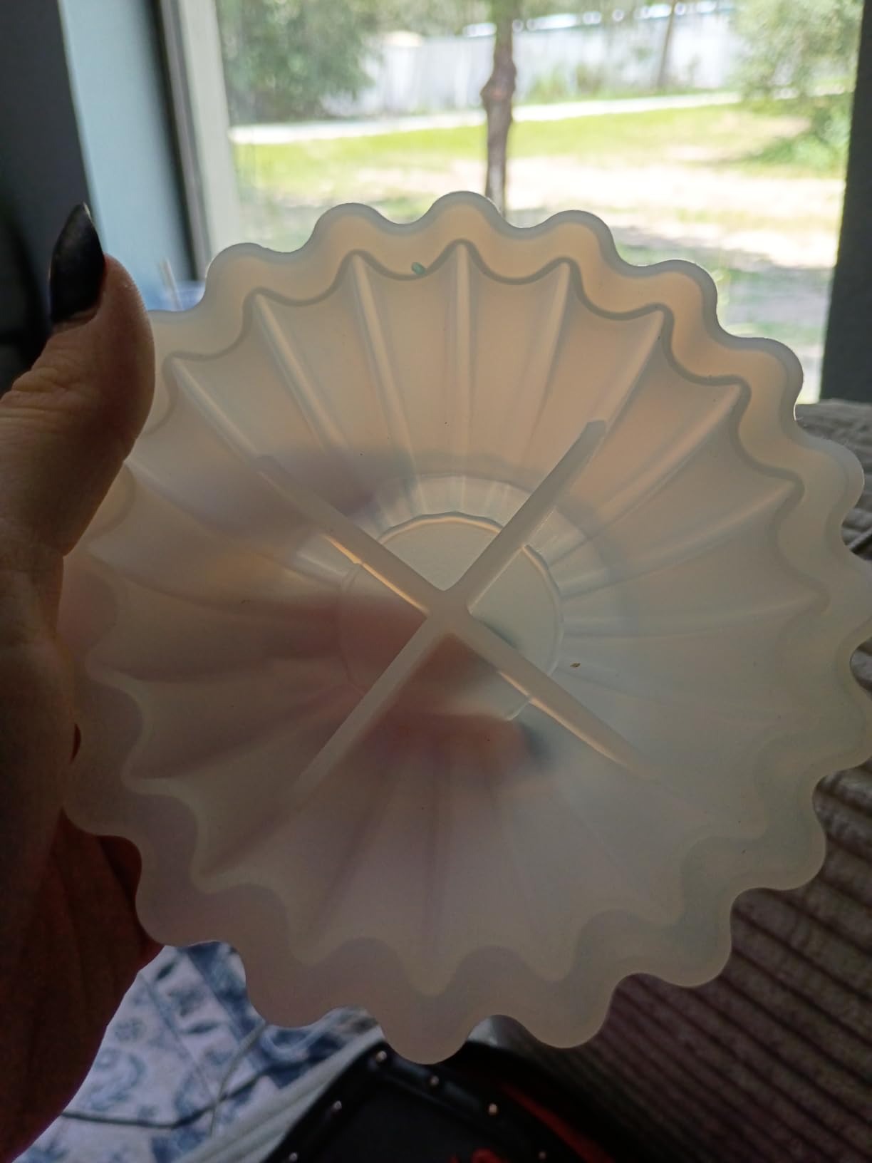 Resin Molds for Bowl, Silicone Flower Tray Mold | 5.24 x 1.65 in Epoxy Resin Molds for jewelry, trinkets and candles; flexible silicone releases cleanly and can be reused customer photo 1
