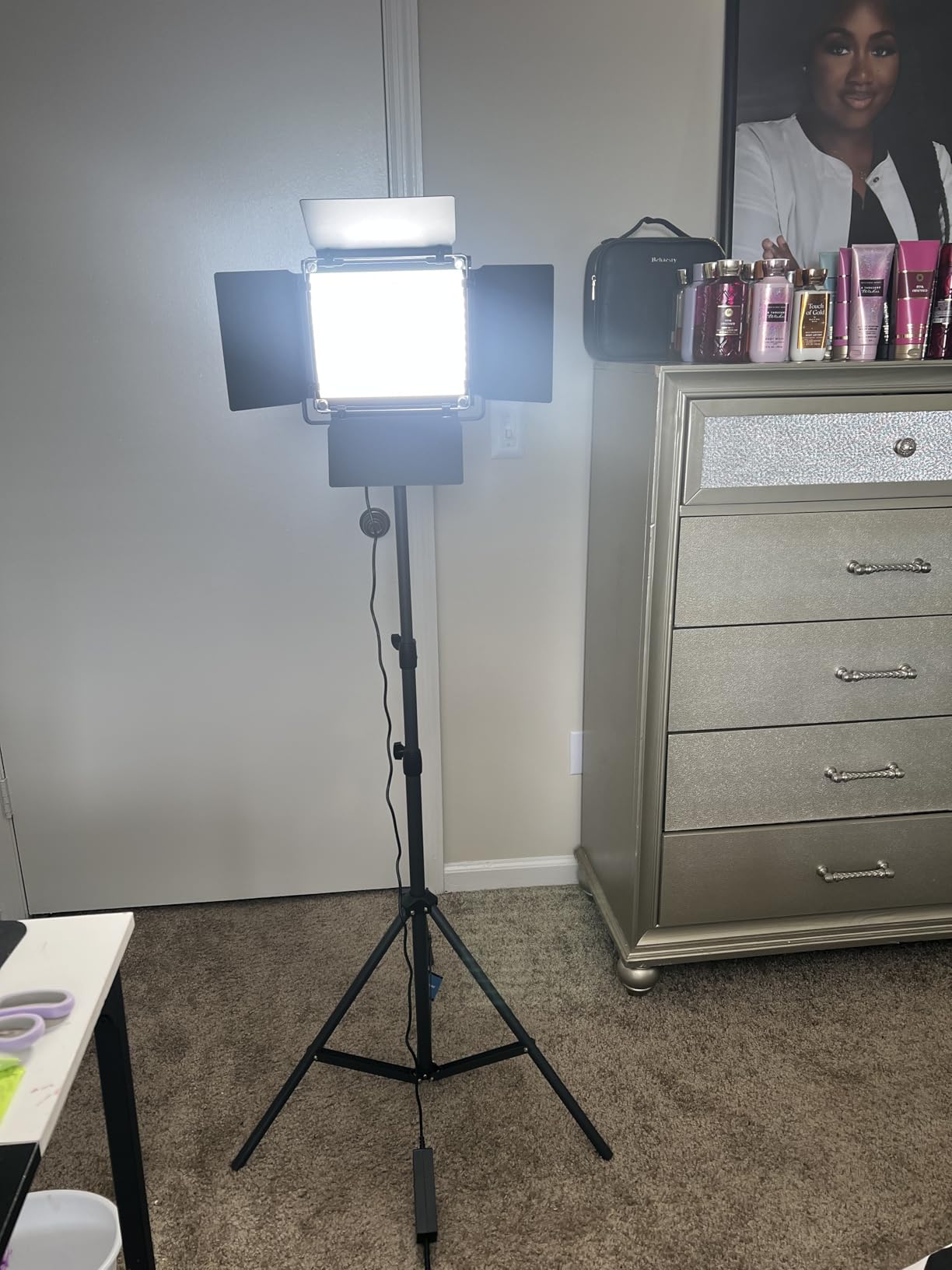NEEWER Bi Color LED Studio Light with Tripod Stand Barndoors, NL660 660 LEDs 3200K-5600K Dimmable CRI96+ customer photo 2
