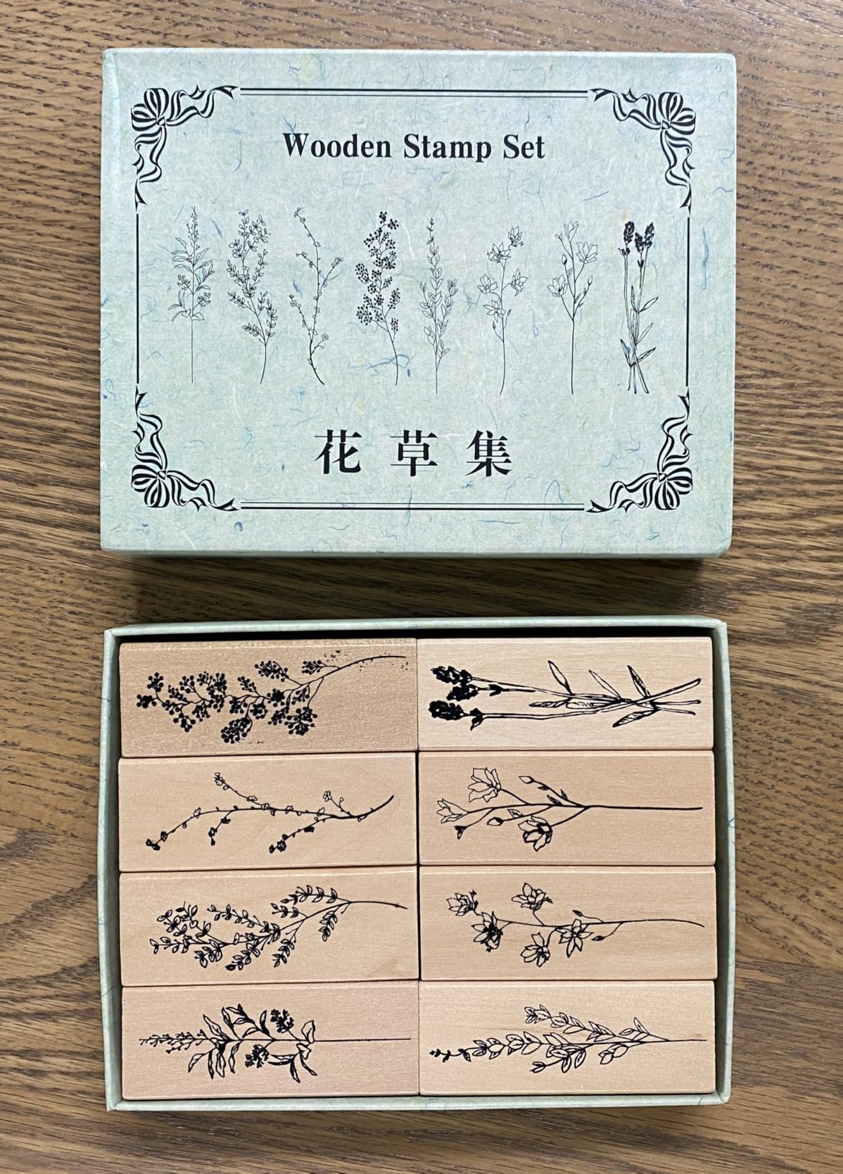 DIYOOHOMY 8 Pcs Wooden Rubber Floral Stamps Set, Vintage Flower Stamps for Crafting Tools Scrapbooking Card Making Journaling Clay Pottery Projects customer photo 2