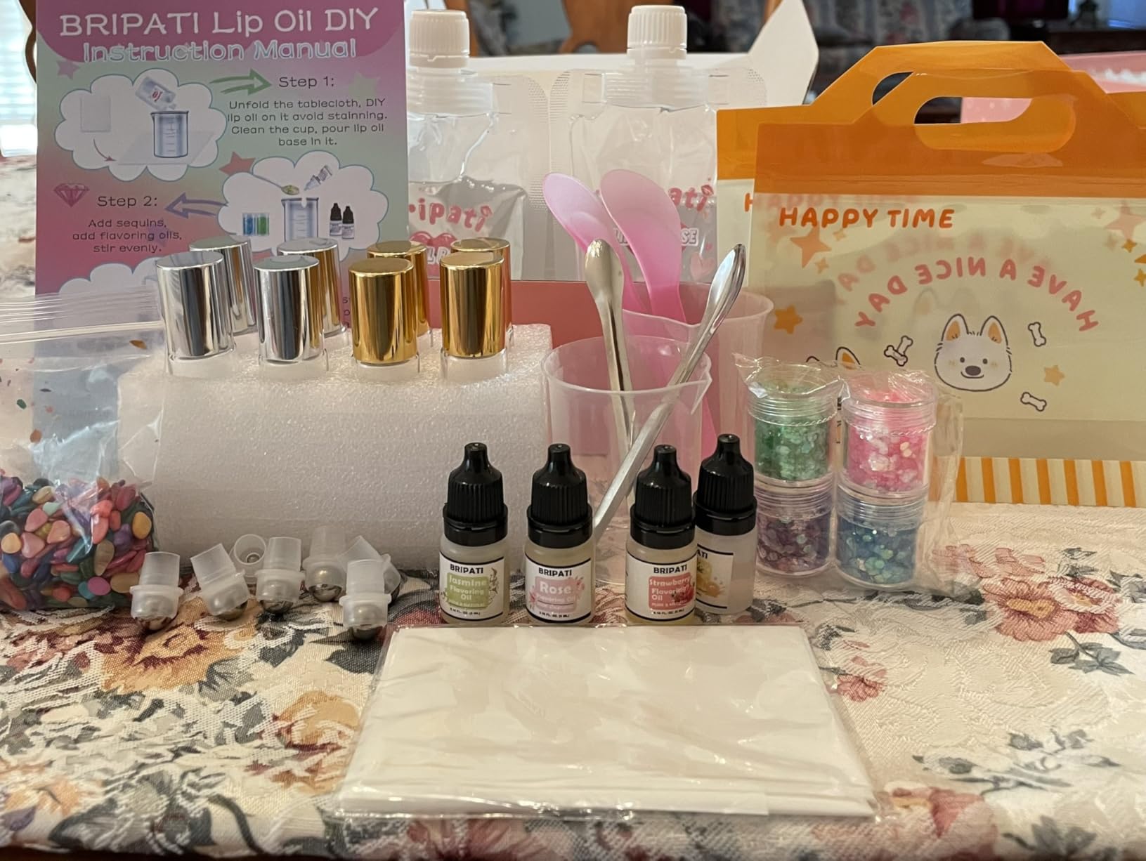 DIY Lip Gloss Making Kit, Roller Bottle Lip Oil Maker Set for Girls | Make Your Own Lip Gloss, Moisturizing Lipstick Supplies Set, All-Inclusive Fun Lip Oil Kit for Girls Women customer photo 2