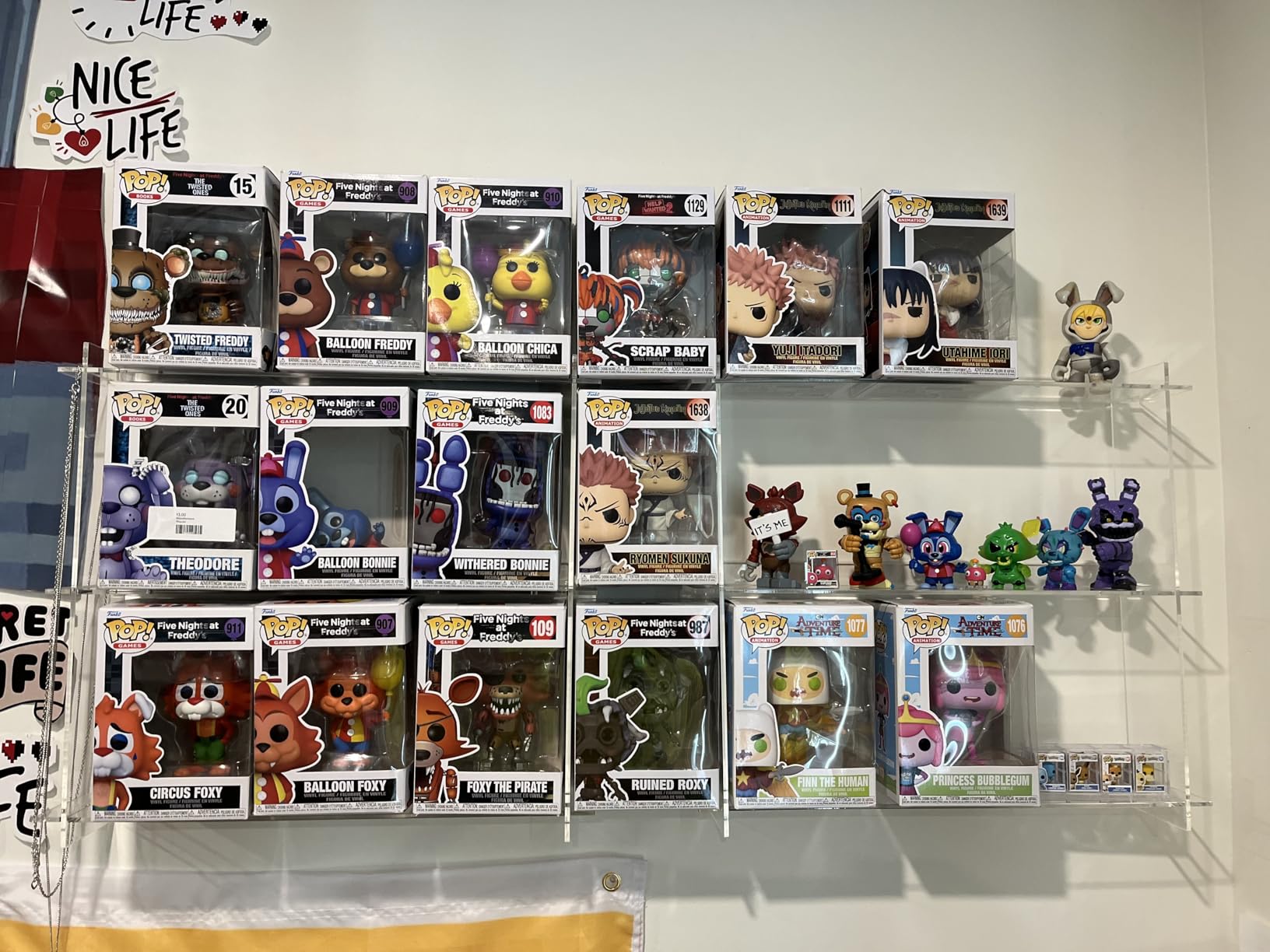 WINKINE Wall Display Shelves Compatible with 21 Funko Pop in Box, Easy Install - Only 2 Screws per Shelf, Acrylic Floating Shelves Stackable, Action Figure Stand, Collectibles Display Case, 2 Pack customer photo 2