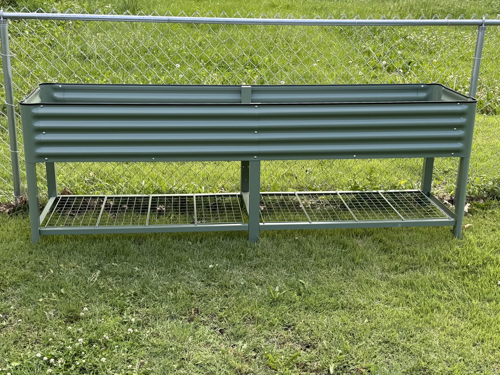 Elevated Raised Garden Bed-V Series, 2' x 4' Garden Beds with Legs & Storage Rack for Patio Porch, 700 Lbs Weight Capacity, Outdoor Planter Boxes for Gardening Herbs Vegetables Flowers, Olive Green customer photo 2