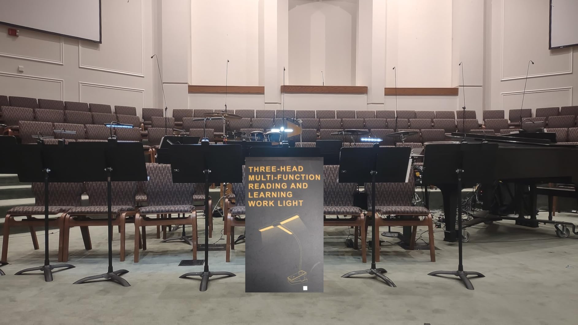 Music Stand Light Clip On: Rechargeable Type-C Touch Folding Piano Lights | Portable Sheet Music Binder Clamp Light with 3 Brightness for Choral Folder, Keyboard, Guitar, Book Reading customer photo 2
