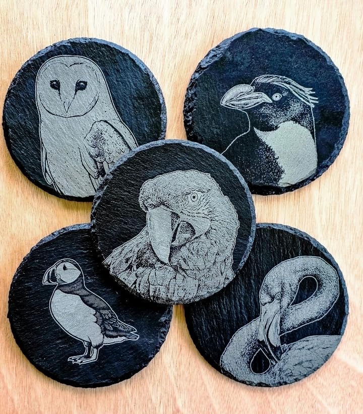 60 PCS Slate Coasters Black Square 4 Inch Bulk Rock, Blank Laser Engraving, Scratch Resistant Bottom, Home Office Kitchen Gift Wedding Bar Party Square Coasters customer photo 2