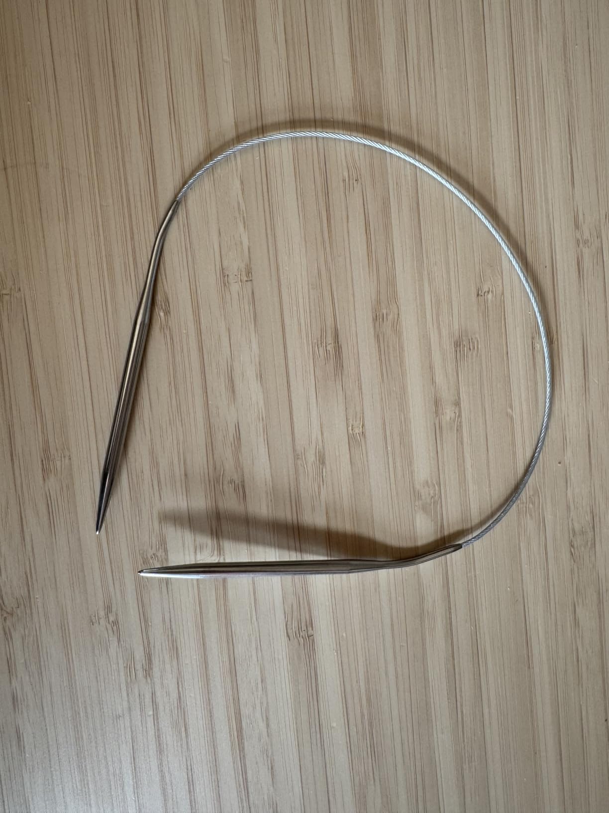Aolfior Stainless Steel Circular Knitting Needles Size 8 16 Inch 5 mm Set Round Metal (Silver, 16 inch-8-(5mm)) Suitable for Beginners and Experienced Knitters Alike. customer photo 2