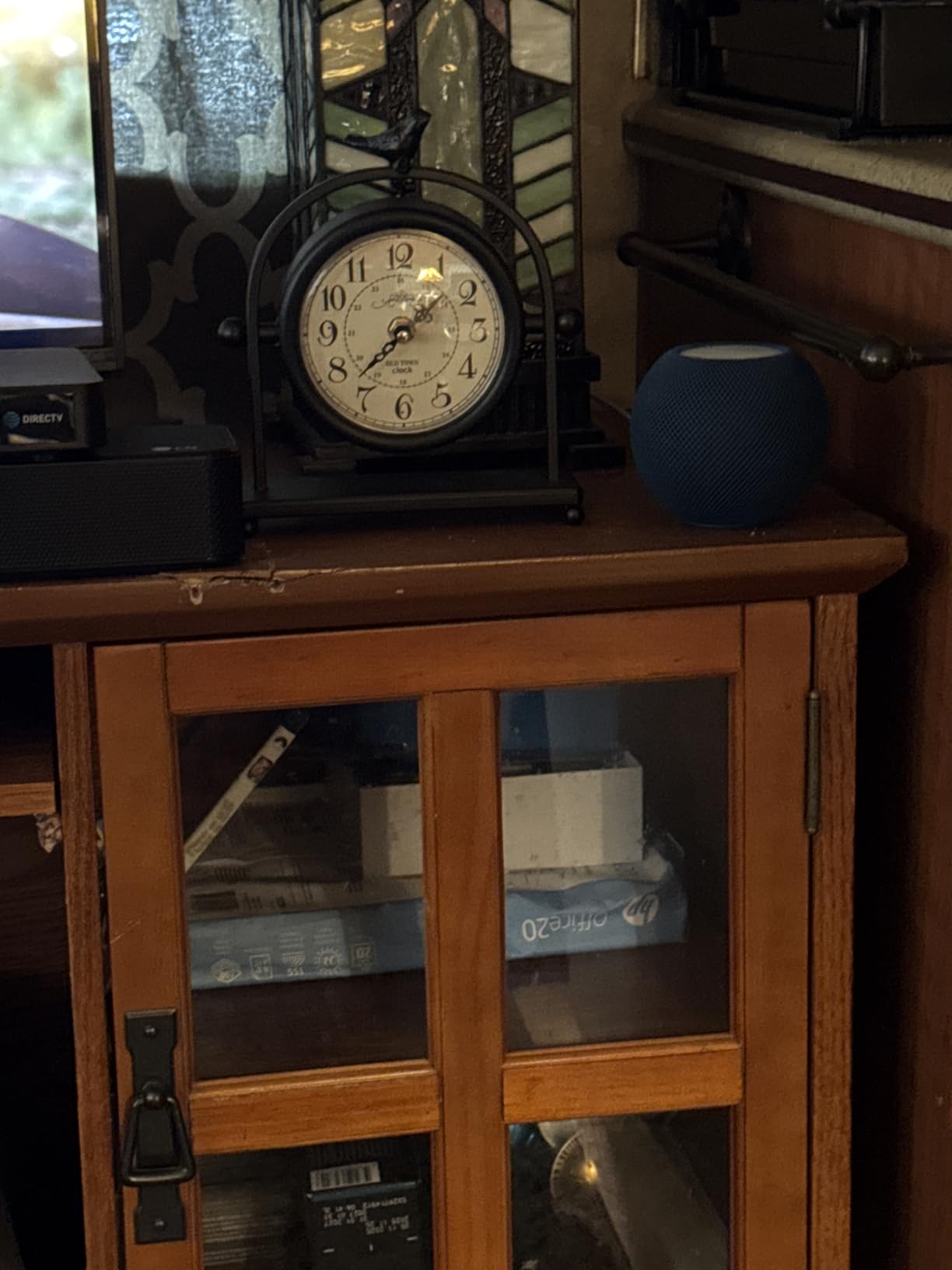 Vintage Mantel Clock, Large Rustic Distressed Metal Table Clock with Handle, Silent Non-Ticking Quartz Movement, Antique Brown Fireplace Shelf Desk Clock for Living Room Bedroom Office customer photo 1