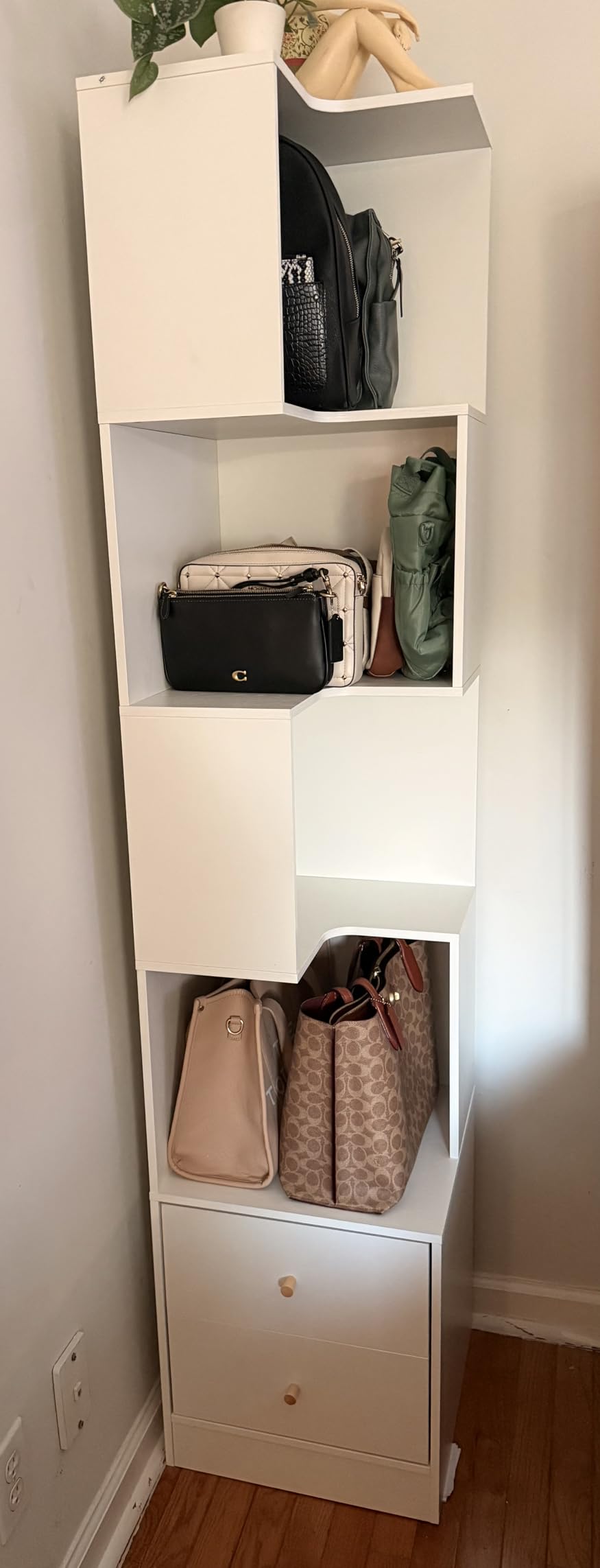 IRONCK Corner Bookshelf, 70.87