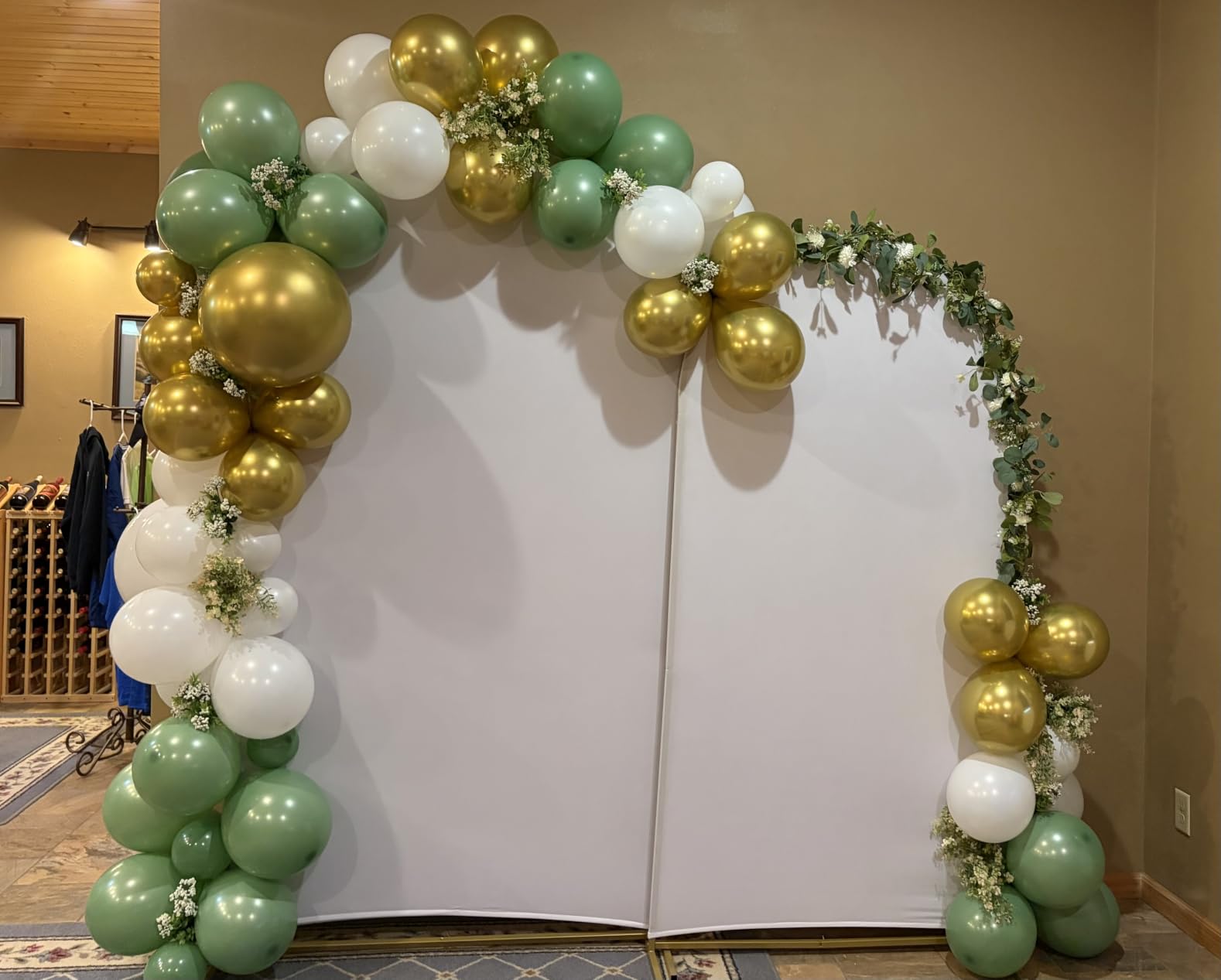 White and Gold Balloon Garland Arch Kit Sand White Balloons | Metallic Gold Balloon for Wedding Birthday Baby Shower Gender Reveal Bridal Decorations customer photo 1