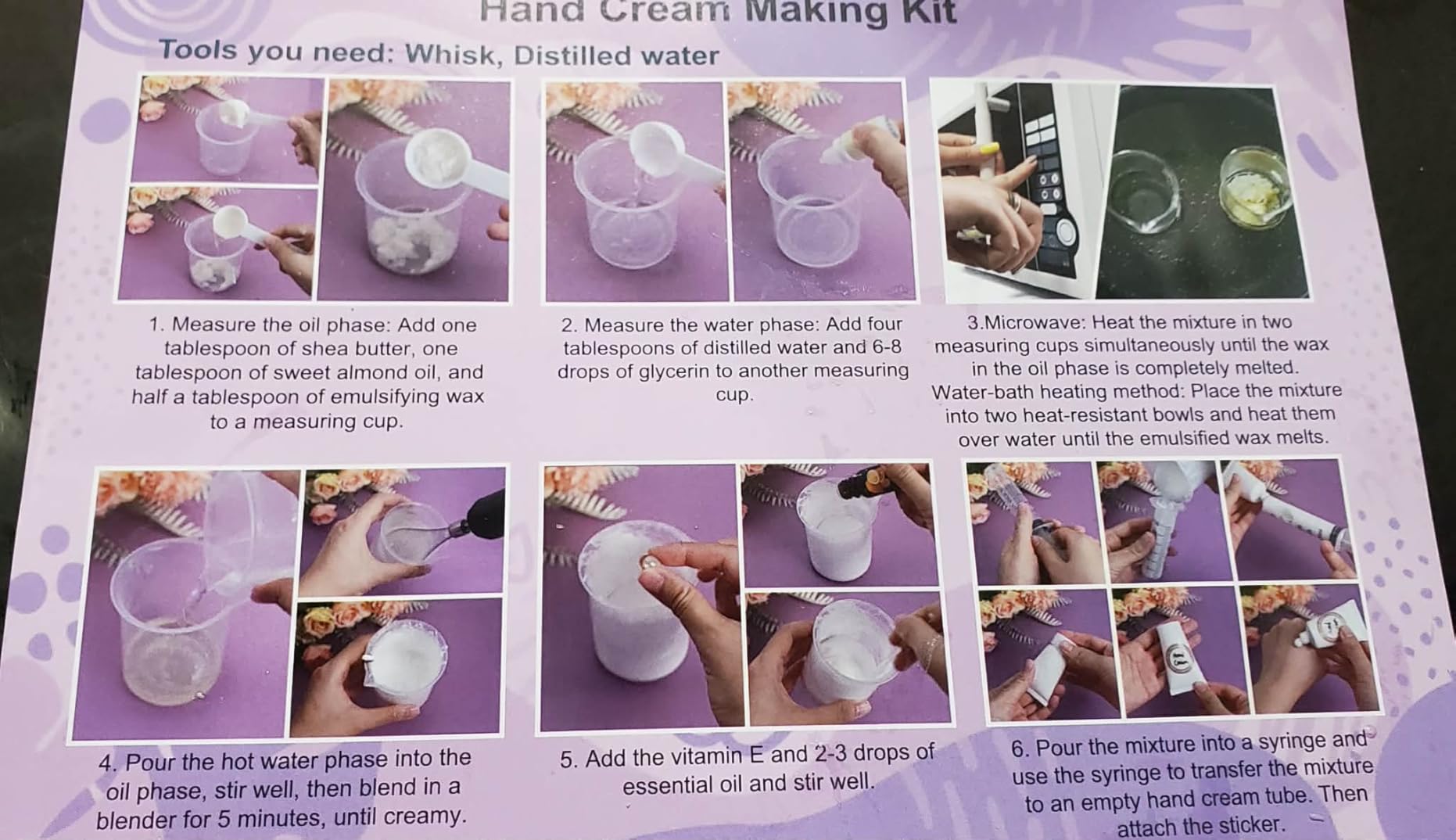 Jcoos DIY Hand Cream Making Kit, Handcream For Very Dry Hands, hand lotion with Shea Butter, Almond Oil, Jars, Essential Oils Natural Whipped Shea Butter Body Butter Making Kit Gifts for Women customer photo 1