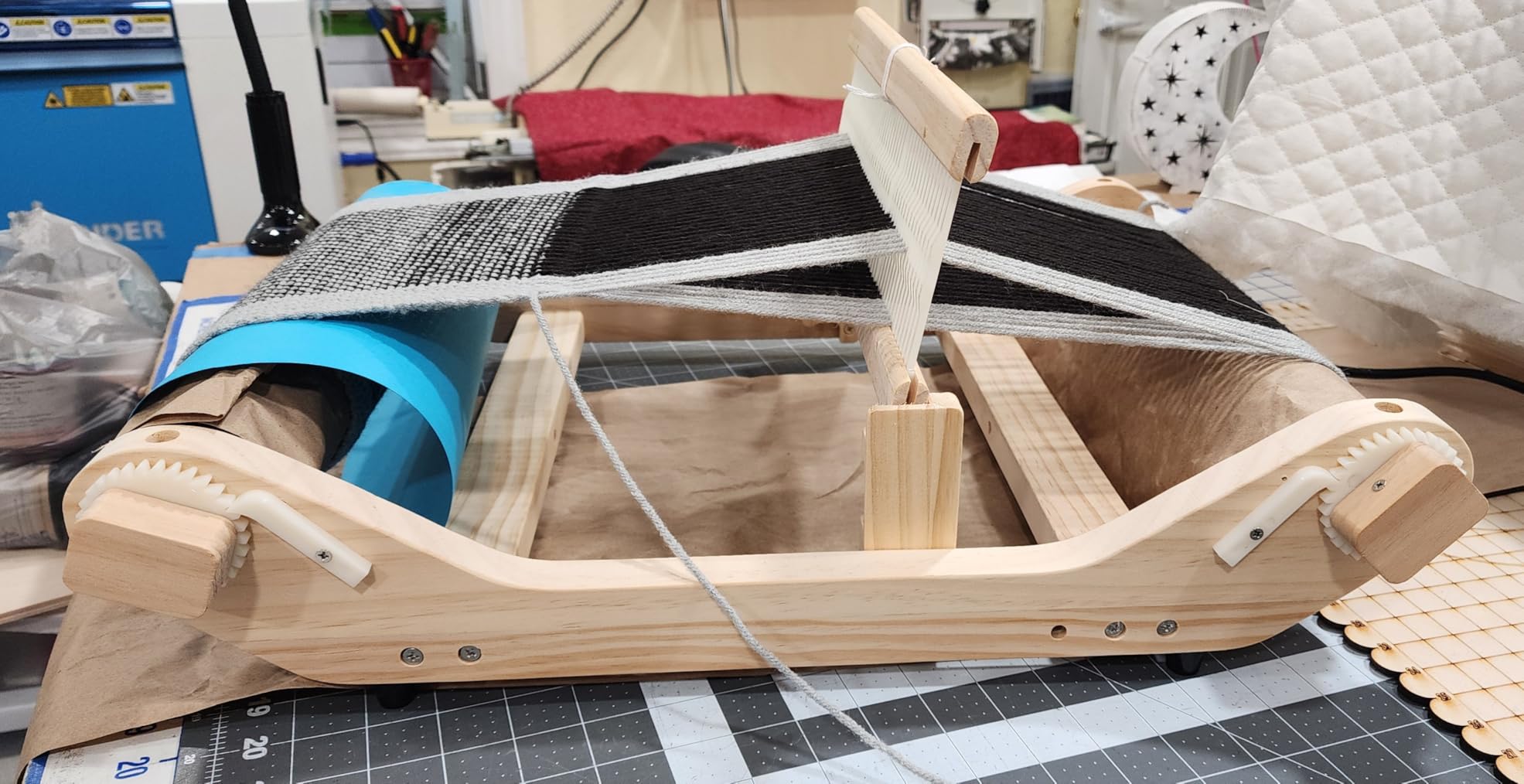 WILLOWDALE 16 Inches Rigid Heddle Loom, Loom Kit with Shed Stick for Adults | Large Frame Wooden Multi-Craft Weaving Loom for Beginners, Threads Warping Frame with Pegs and Yarn Stand customer photo 1