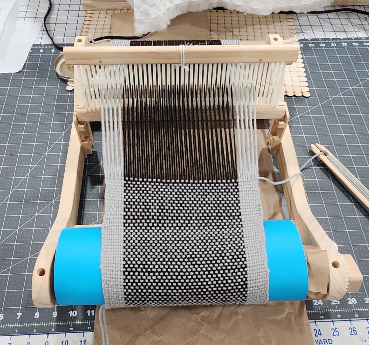 WILLOWDALE 16 Inches Rigid Heddle Loom, Loom Kit with Shed Stick for Adults | Large Frame Wooden Multi-Craft Weaving Loom for Beginners, Threads Warping Frame with Pegs and Yarn Stand customer photo 2