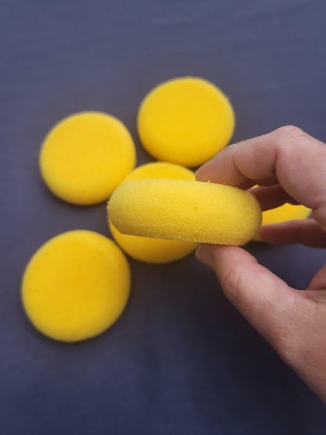 12 Pcs Pottery Sponges, 2.75 inch Yellow Round Sponges for Clay Art, Painting & Crafts, Tack Cleaning Sponges for Household & Leather Care customer photo 2