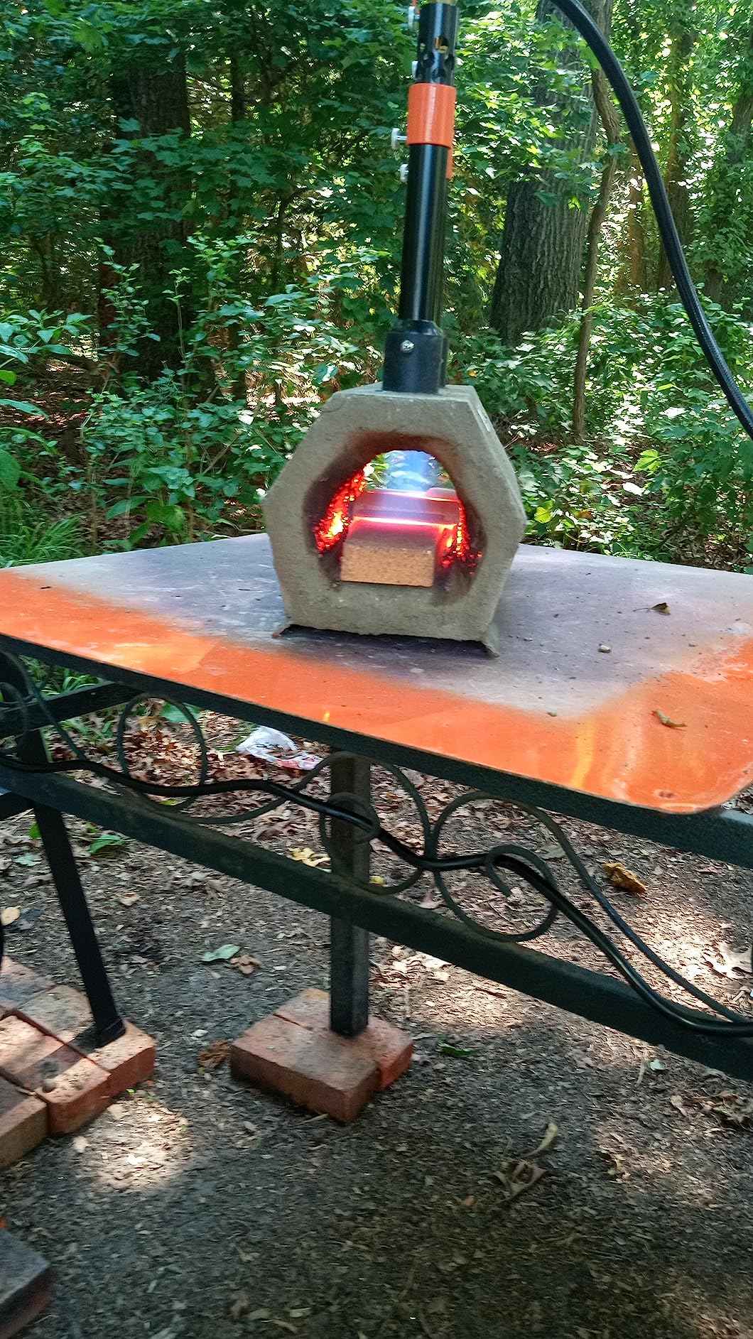 VEVOR Portable Propane Forge, 3 Burners, 2600℉ Tool and Knife Making Blacksmithing Farrier Forge, Large Capacity Hexagon, Cold-Rolled Steel Gas Forging Tools and Equipment, Use for Metal Forging customer photo 2