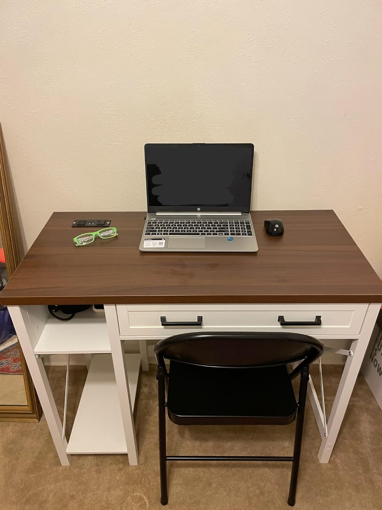 SEDETA Farmhouse Small Desk with Drawers, 40