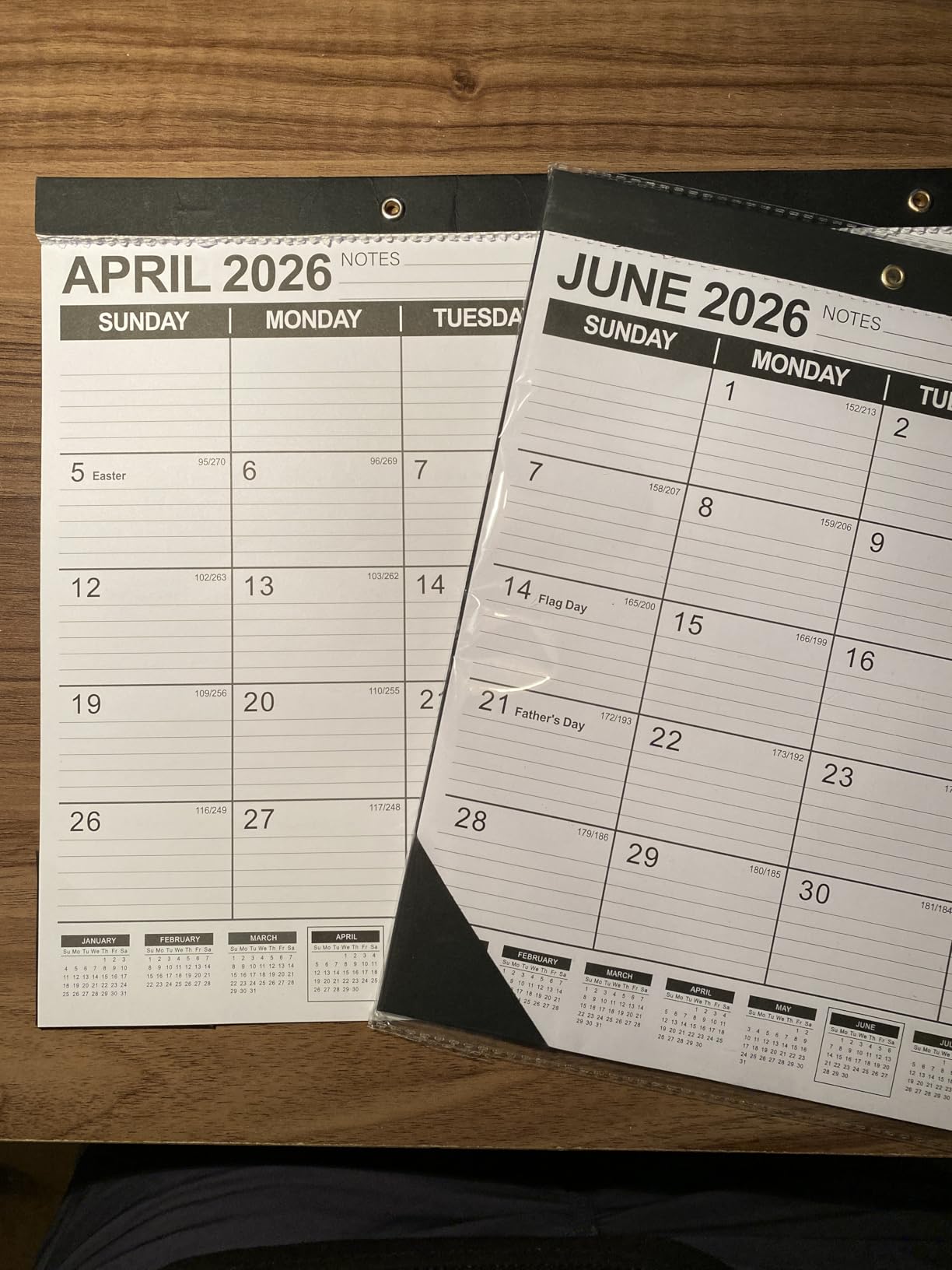 GuassLee Large Desk Calendar 2026-2027,19 Months from Jun. 2026 to Dec. 2027, 22 x 17 Inches Desktop Wall Calendar Hanging Planner with Julian Date, Notes, Reinforced Corners for School Home Office customer photo 1