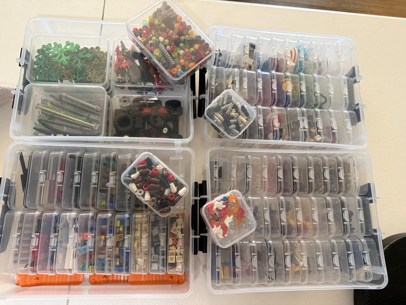 Stackable Bead Storage Organizer, 88 Small Plastic Containers with Lids, 4-Layer Clear Bead Organizer Box, 3 Sizes, Portable, for Jewelry and Crafts customer photo 2