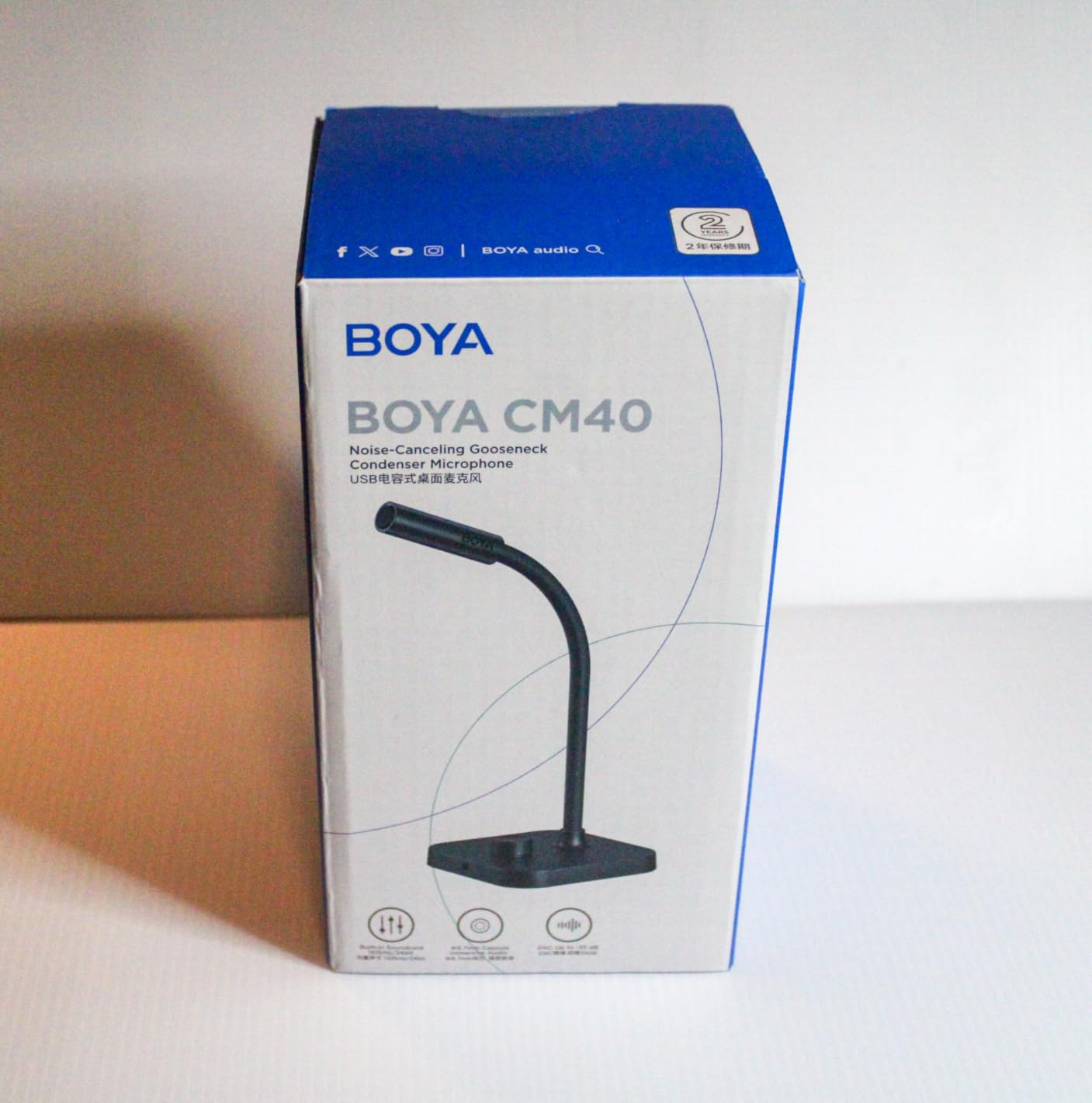 BOYA CM40 Computer USB Microphone for PC, Laptop, Mac & Phones | Gooseneck Microphone with ENC Noise Cancellation, Adjustable Gain, One-Touch Mute, Headphone Monitoring for Podcast Streaming customer photo 1