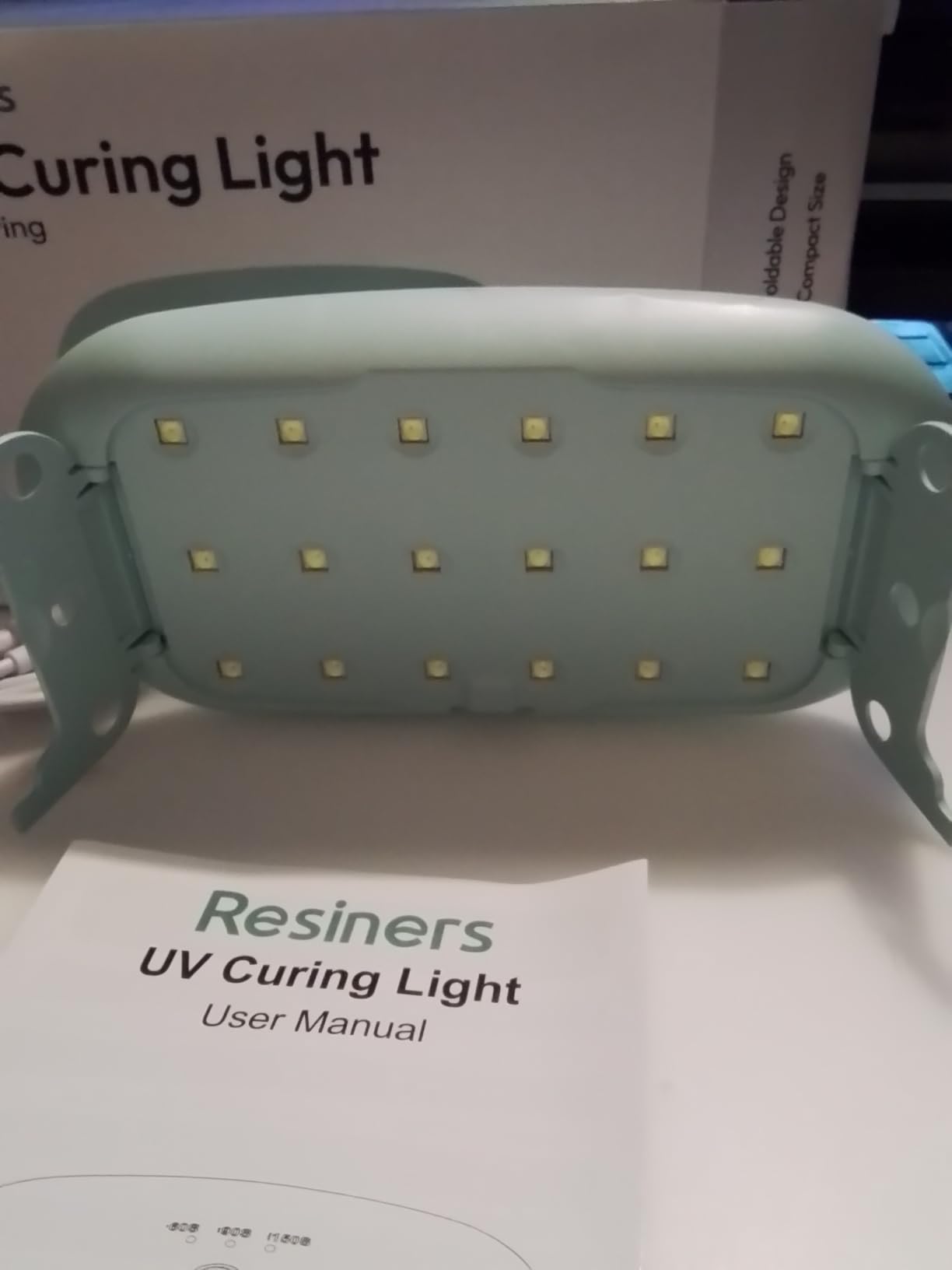 Resiners UV Light for Resin, 18 LEDs, 3 Timer Modes, AirWave UV Lamp | 365+405nm Dual-Wavelength, Fast, Even Curing with 60/90/150s Timers, Extra Long Power Cord for Resin Jewelry and DIY Crafts customer photo 2