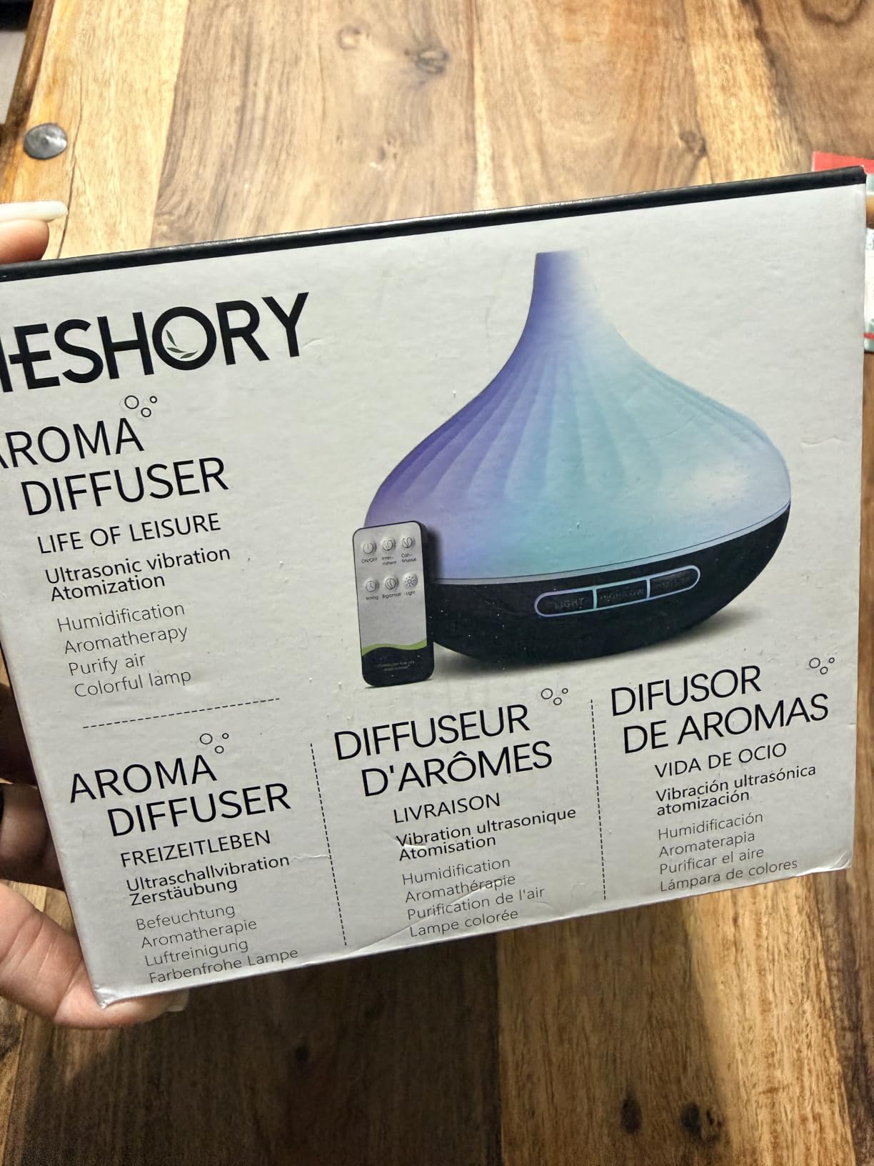 Aromatherapy Diffuser & 12 Essential Oils Set, 500 ML Ultrasonic Diffuser for Home, Cool Mist Humidifier with 14 Colour Changes, Timer and Auto-Off Function customer photo 2