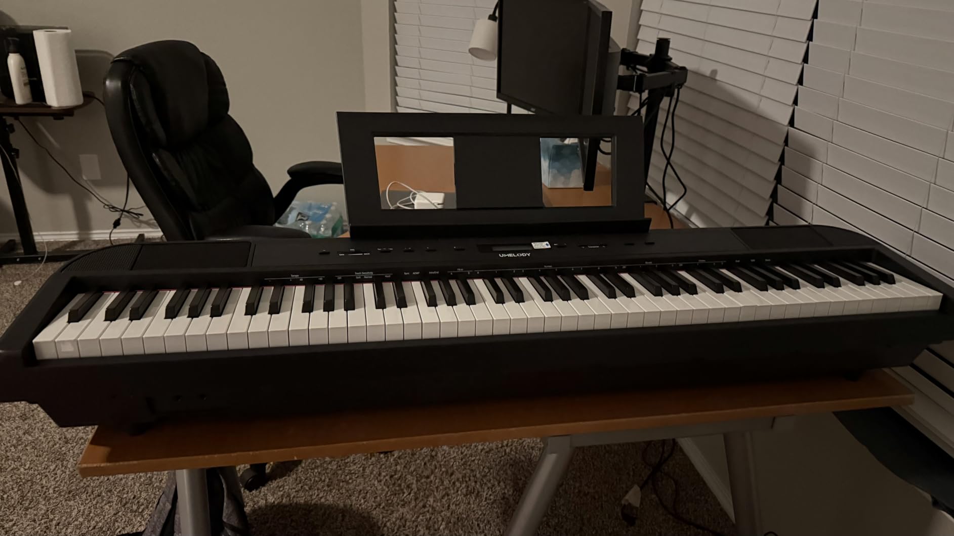 Hammer Action Digital Piano, 88 Key Full Size Weighted Keyboard for Beginners, Portable with Sustain Pedal, Built-in Speakers, Headphone Practice for Adults, Travel, Small Space customer photo 1