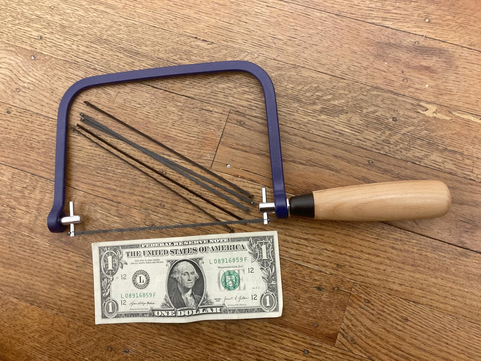 Coping Saw Frame Set with 5 Replacement Blades for Wood, Metal & Plastic customer photo 2