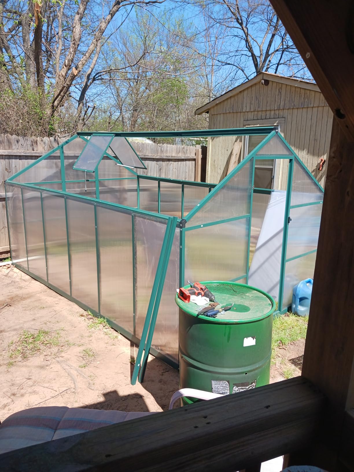 IDEALHOUSE 6×10 FT Greenhouse, Large Walk in Greenhouses for Outdoors and Garden Planting, Polycarbonate Greenhouse with Enhanced Aluminum Frame, Green Houses with Quick Setup Structure and Roof Vent customer photo 2
