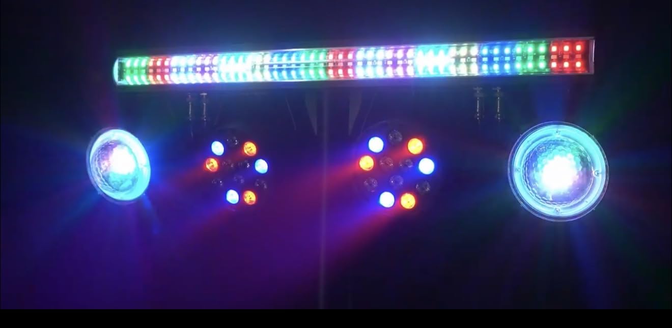 DJ Lights for Parties with Stand | 5in1 Professional Stage Lighting System | DMX512 | Sound Activated Party Light Set for Gigs, Wedding, Concert, Club, Live Events | 7FT Tripod customer photo 2