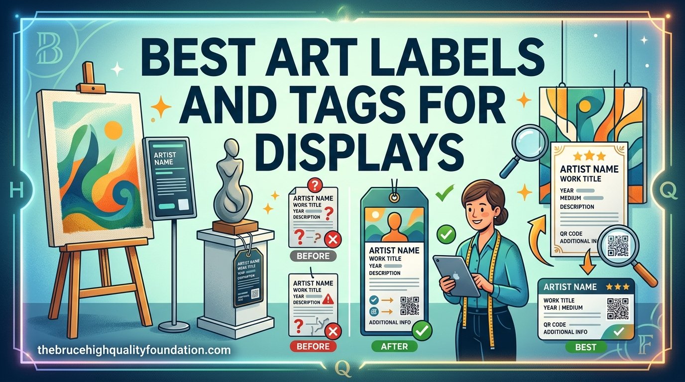 best art labels and tags for displays