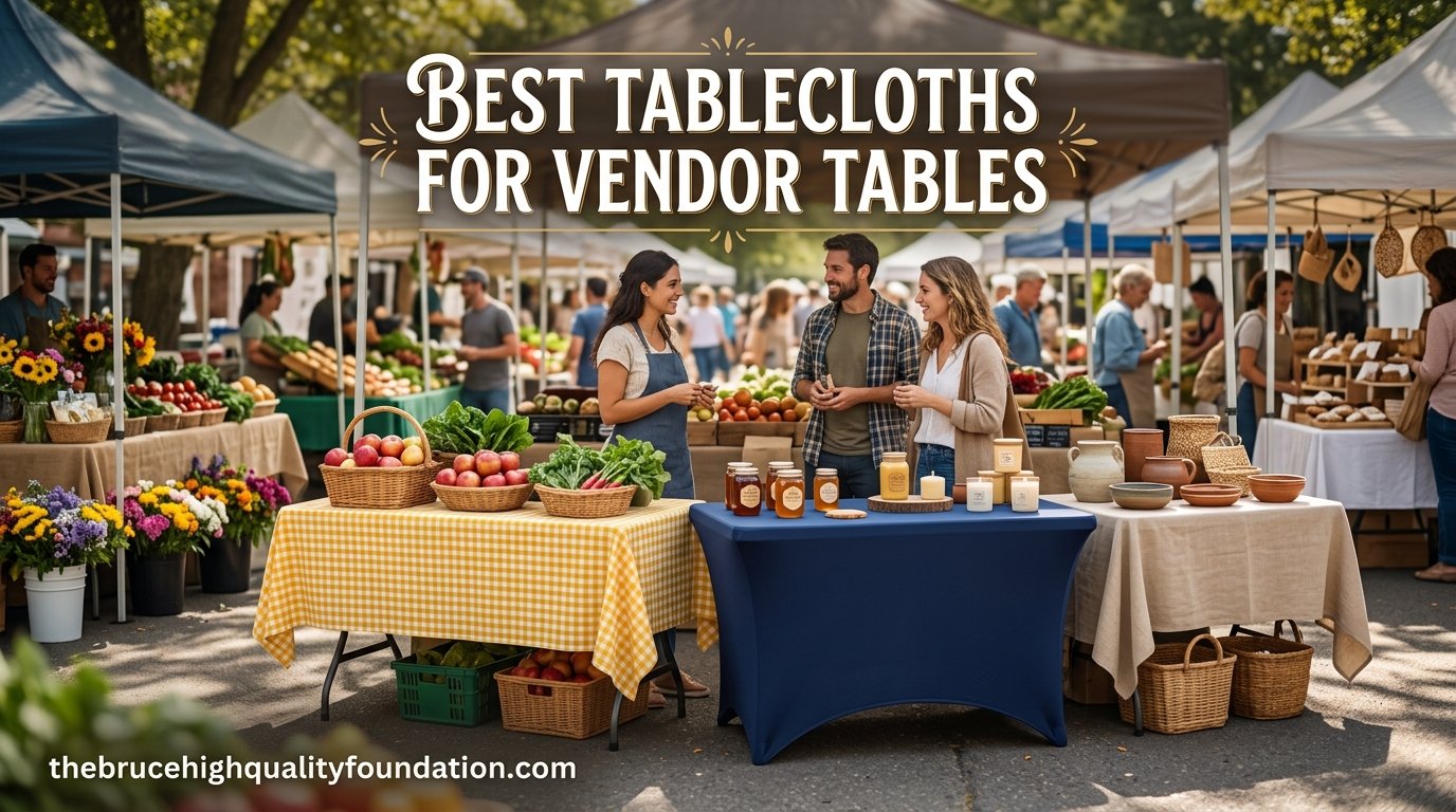best tablecloths for vendor tables