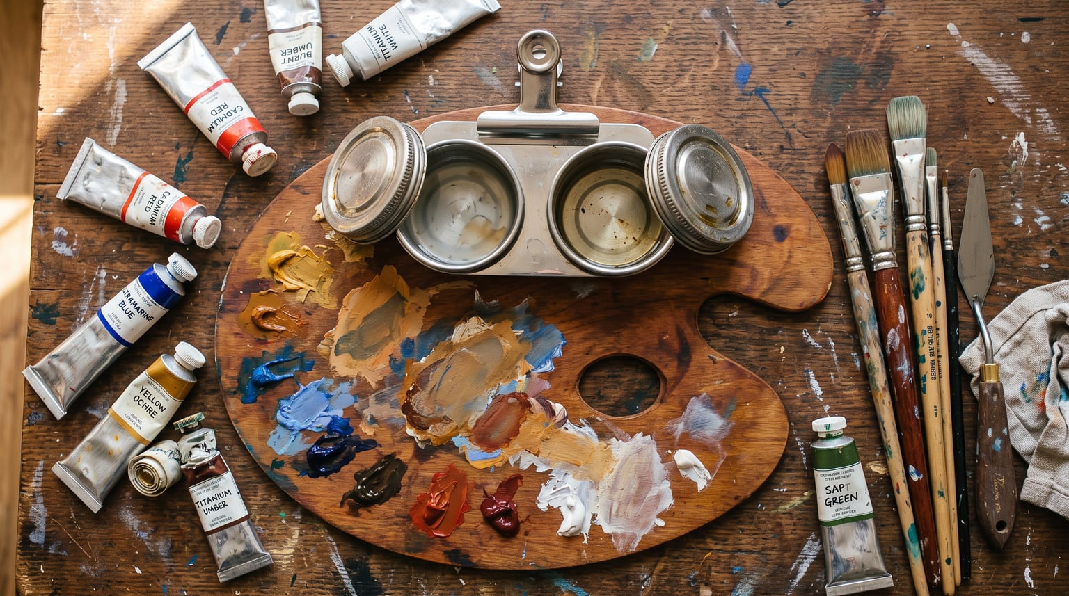 best palette cups for oil painting
