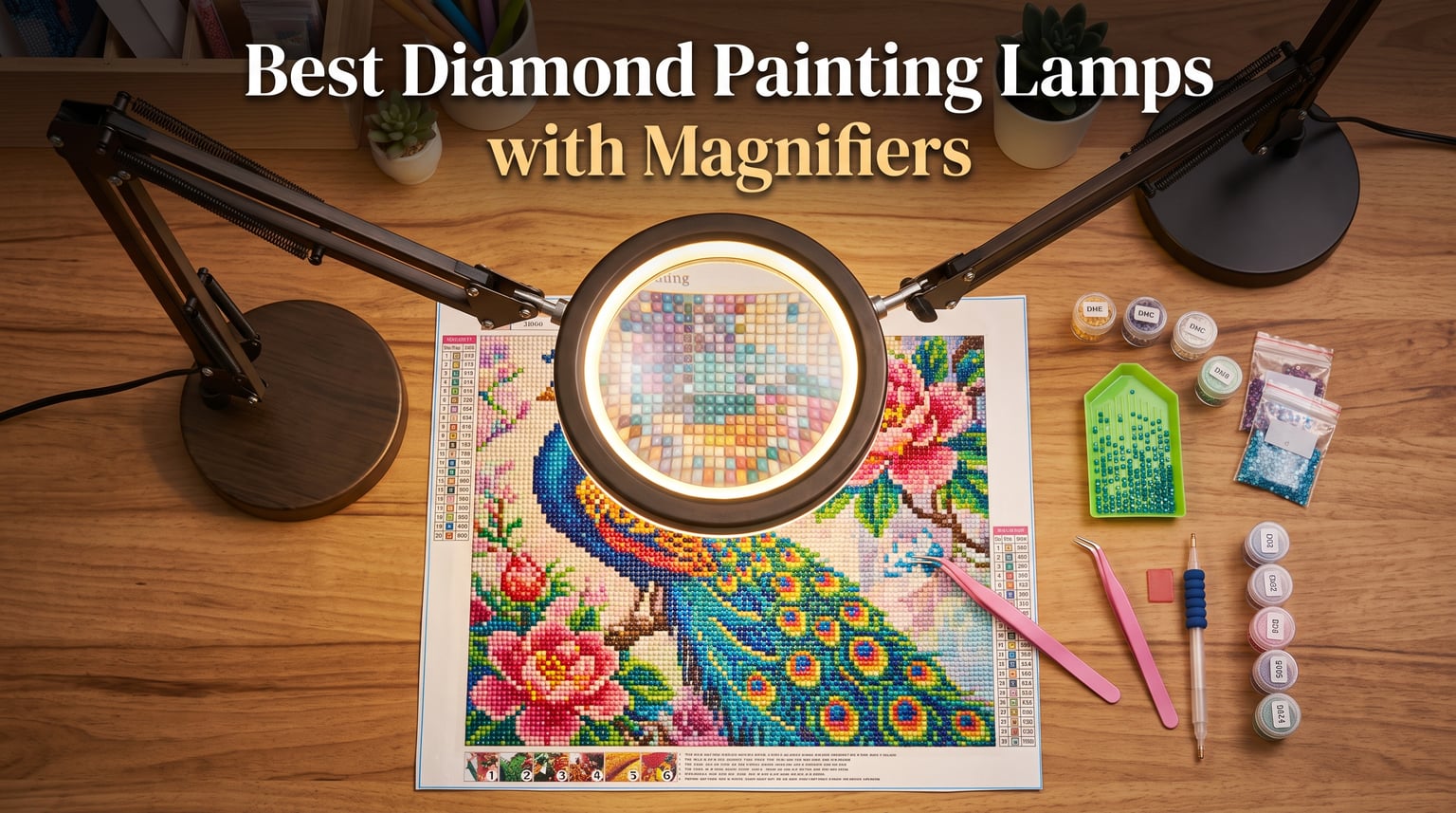 best diamond painting lamps with magnifiers