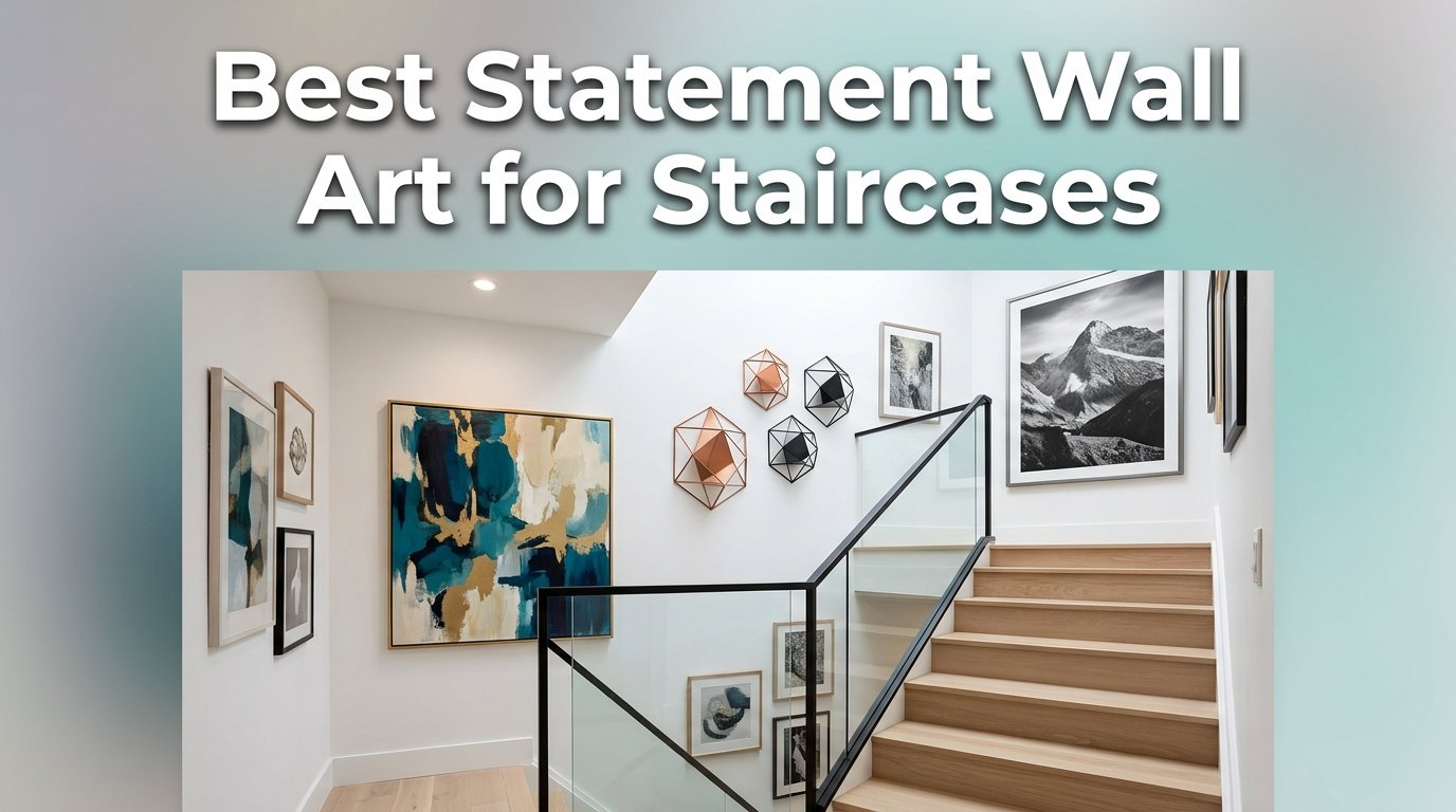 best statement wall art for staircases