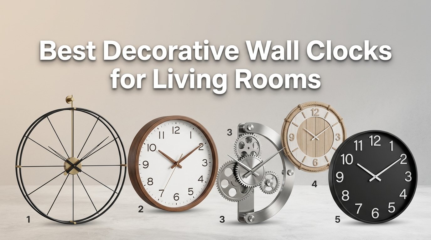 best decorative wall clocks for living rooms